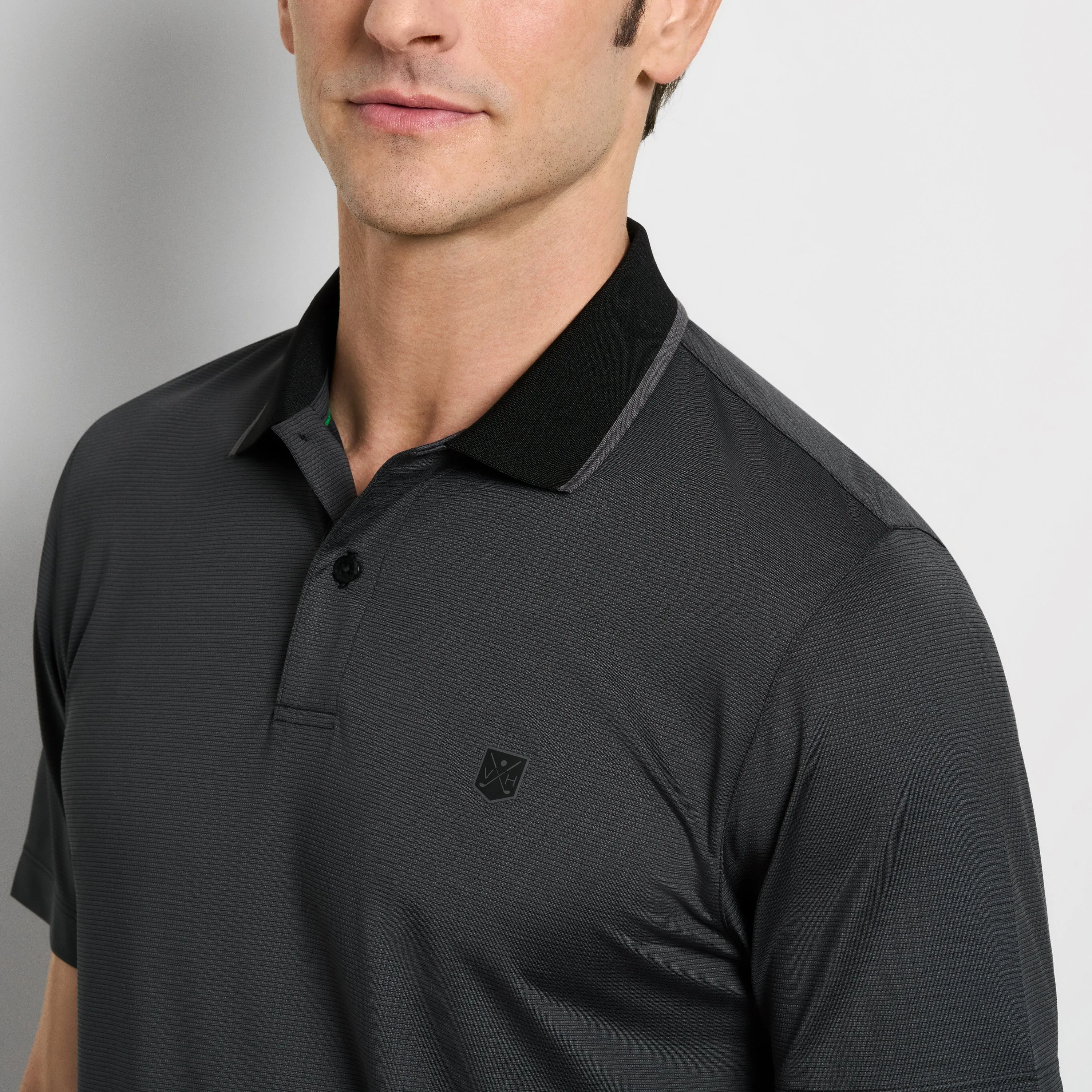 Performance Golf Fine Stripe Polo sold by Van Heusen product image thumbnail 3