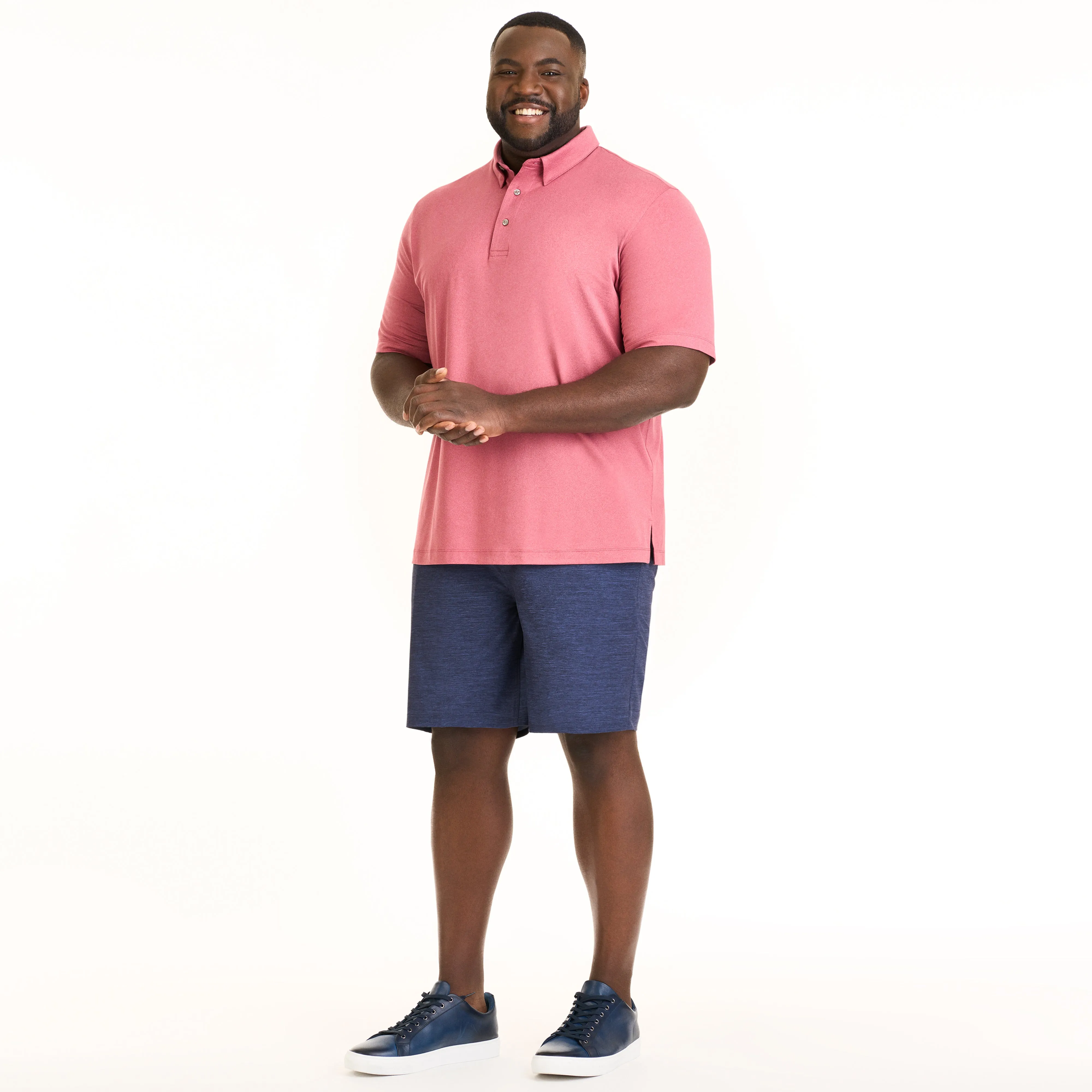 Performance Heather Hybrid Polo - Big & Tall sold by Van Heusen product image thumbnail 2