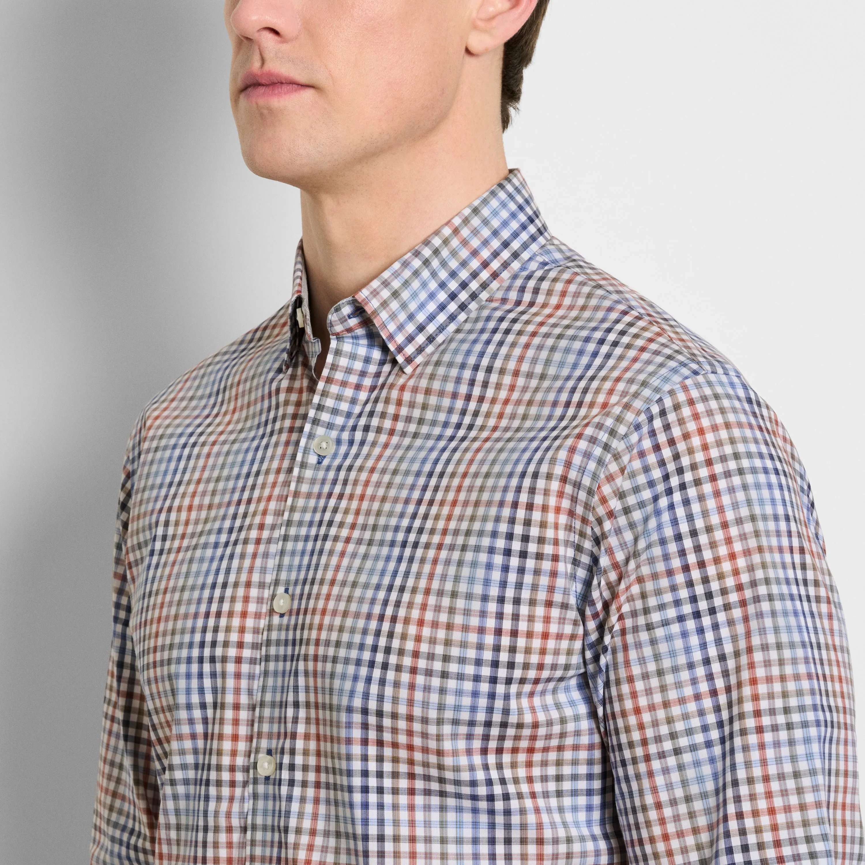 Cronbie Long Sleeve Stain Shield Shirt Tattersall Print - Slim Fit sold by Van Heusen product image thumbnail 3