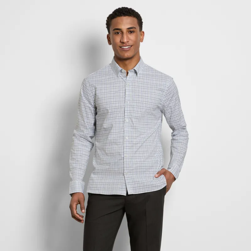 Cronbie Long Sleeve Stain Shield Shirt Open Plaid Print - Slim Fit sold by Van Heusen