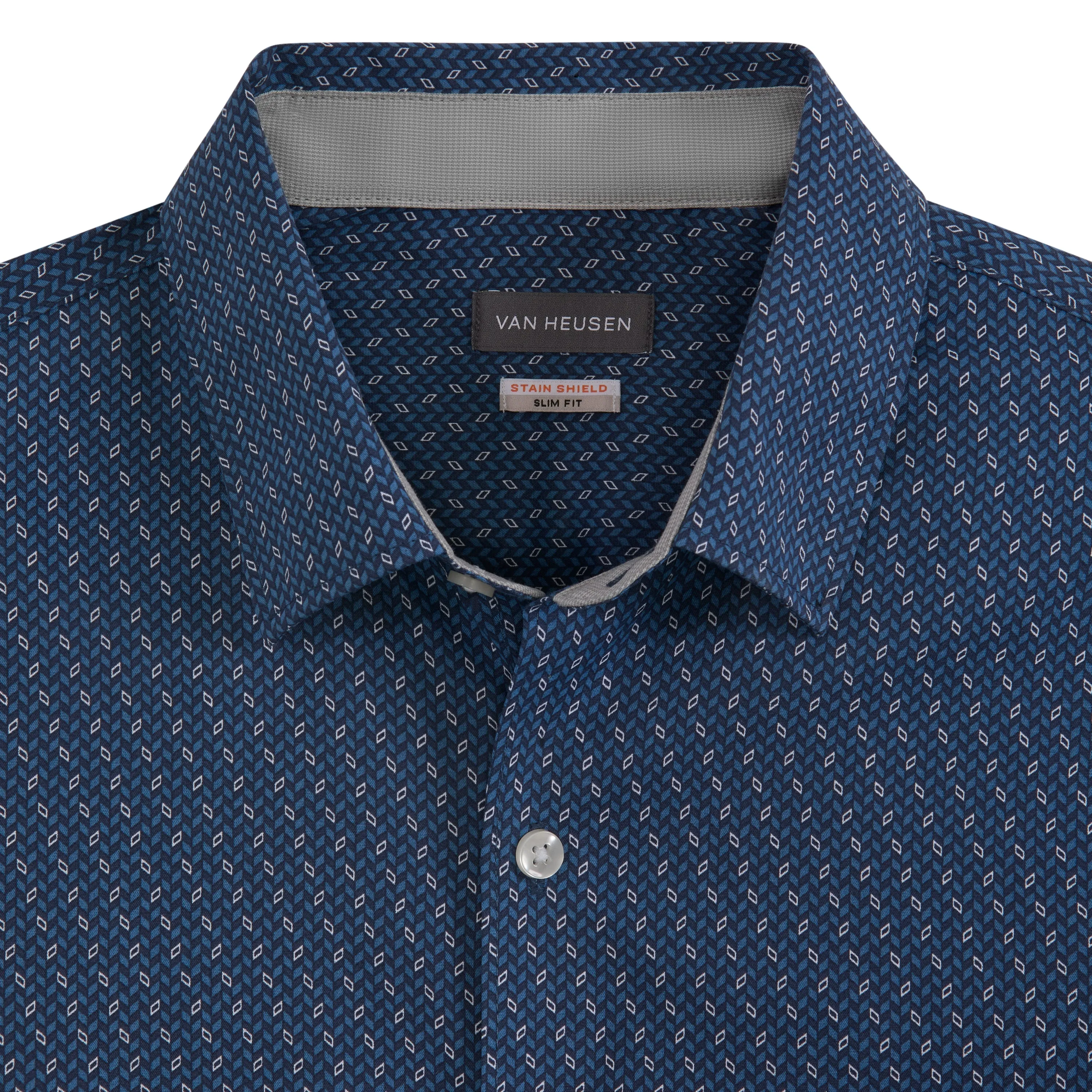 Cronbie Long Sleeve Stain Shield Shirt Herringbone Print - Slim Fit sold by Van Heusen product image thumbnail 5