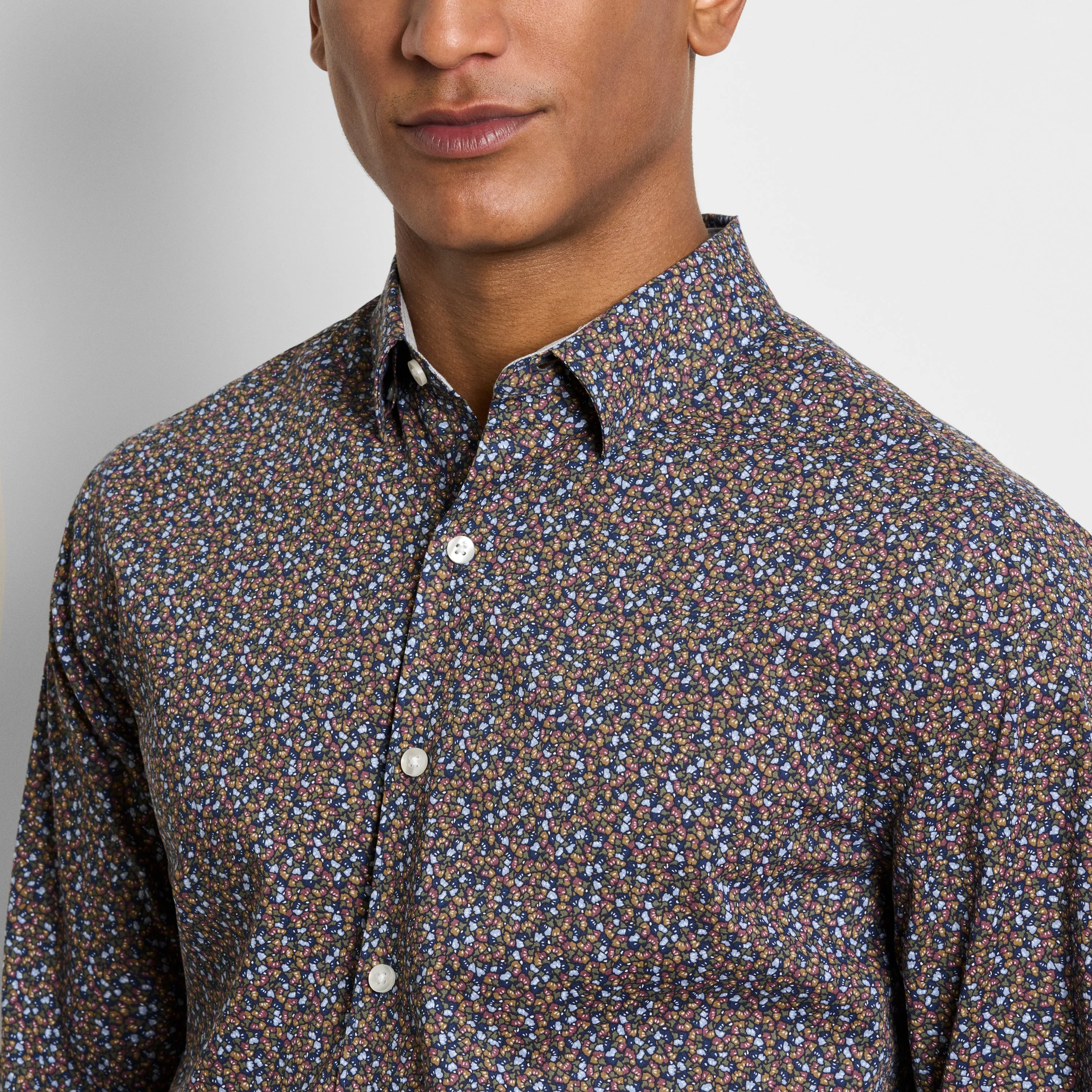 Cronbie Long Sleeve Shirt Stain Shield Shirt Floral Print - Slim Fit sold by Van Heusen product image thumbnail 3