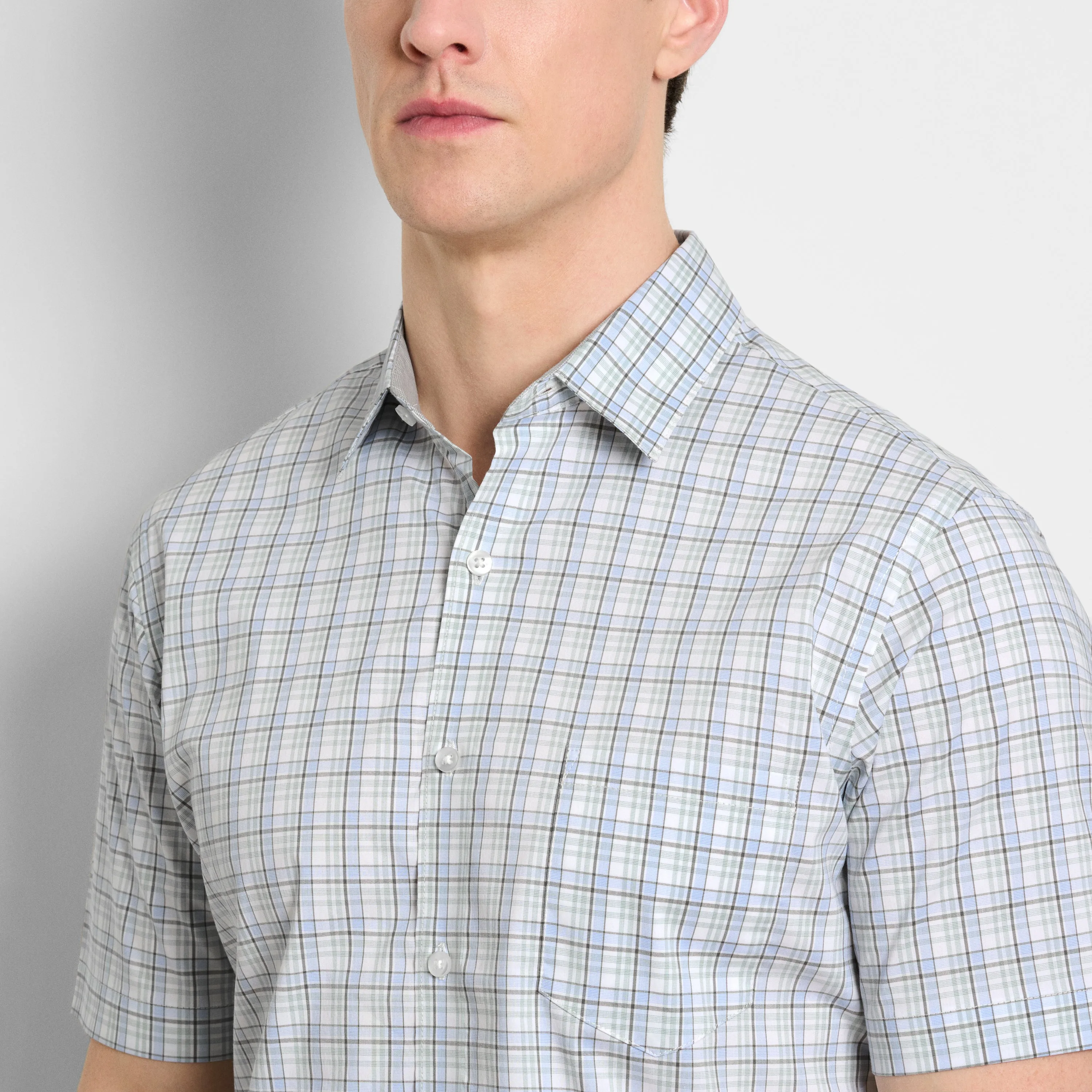 Folsen Short Sleeve Stain Shield Shirt Plaid Print - Slim Fit sold by Van Heusen product image thumbnail 3