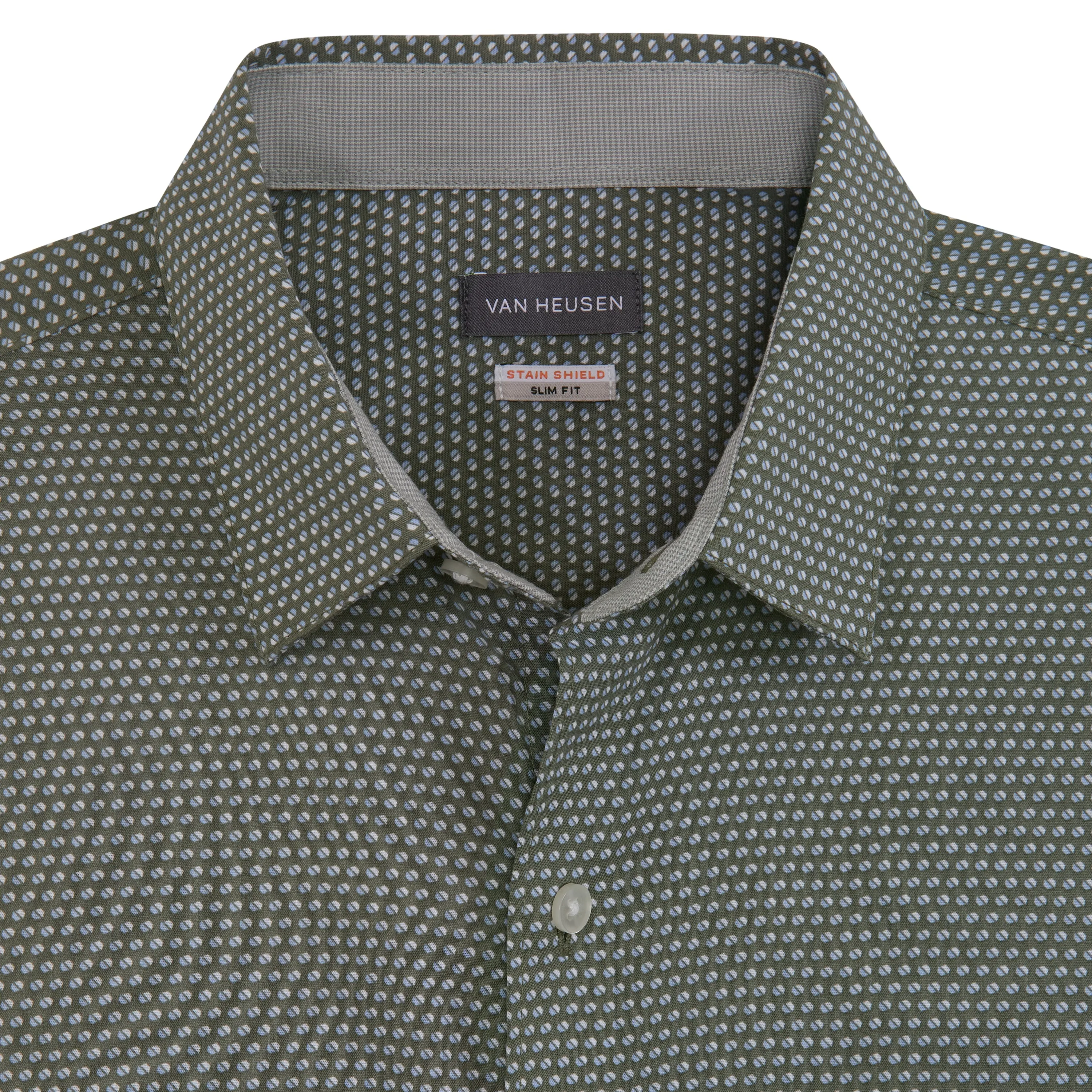 Folsen Short Sleeve Stain Shield Shirt Little Geo Print - Slim Fit sold by Van Heusen product image thumbnail 3