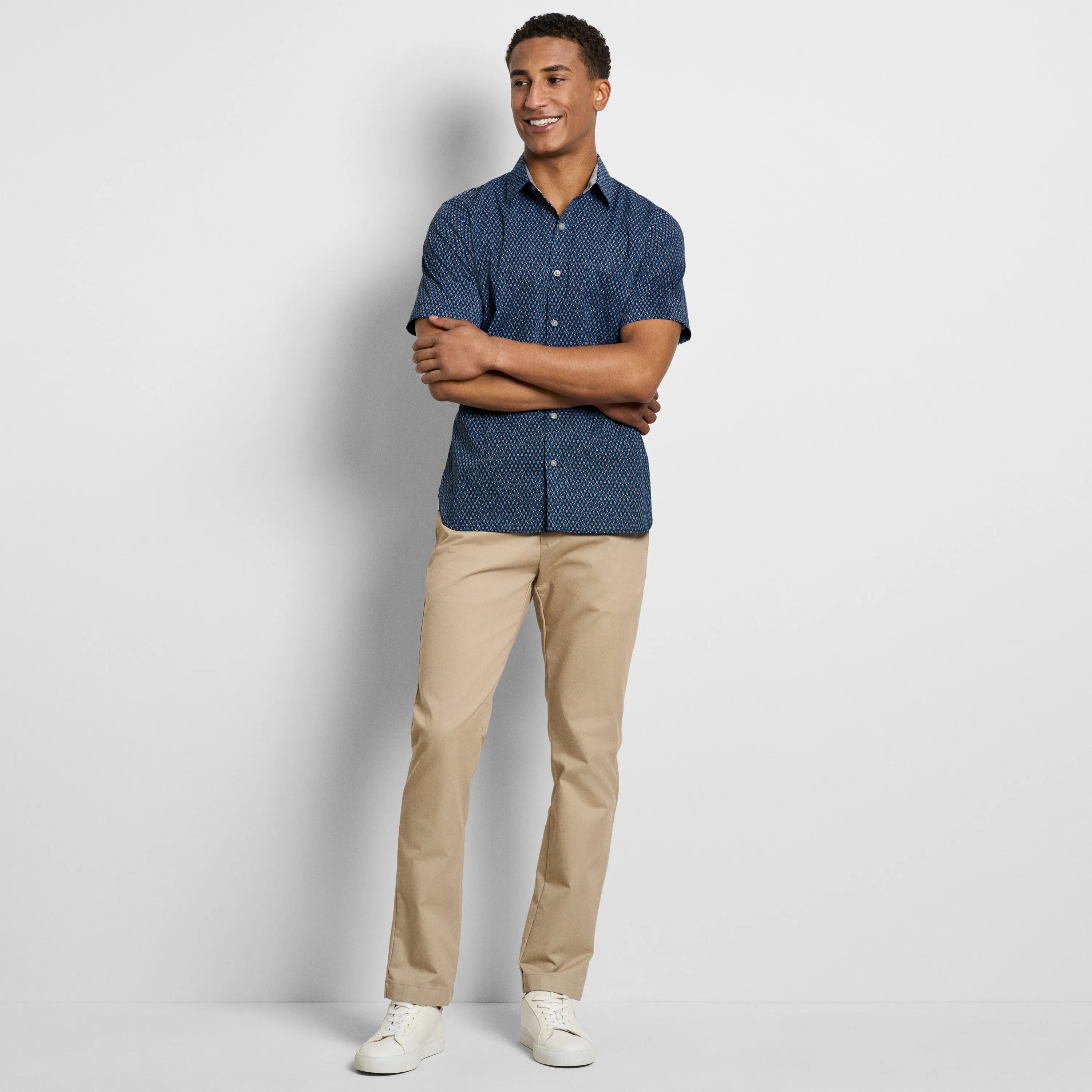 Folsen Short Sleeve Stain Shield Shirt Leaf Print - Slim Fit sold by Van Heusen product image thumbnail 2