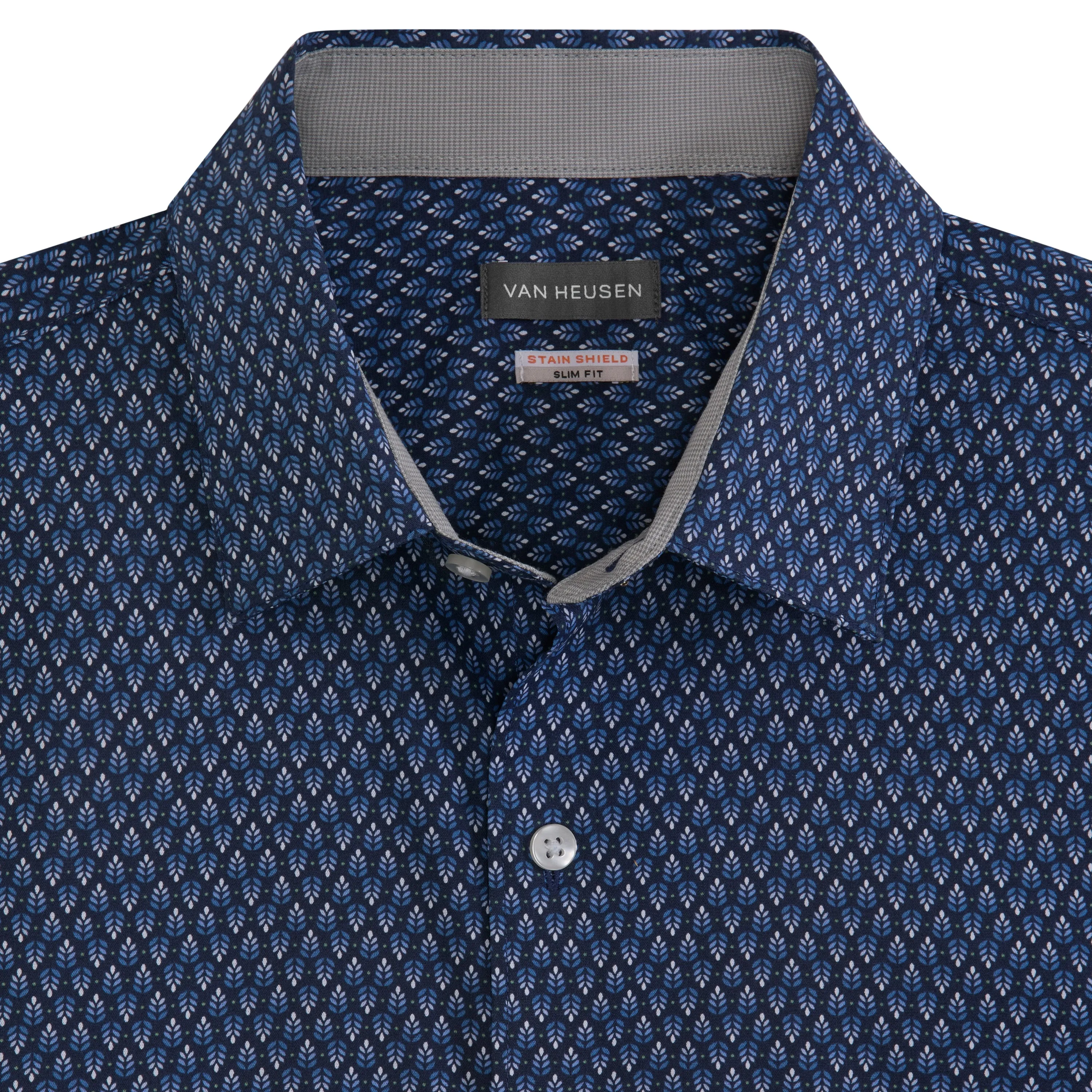 Folsen Short Sleeve Stain Shield Shirt Leaf Print - Slim Fit sold by Van Heusen product image thumbnail 5