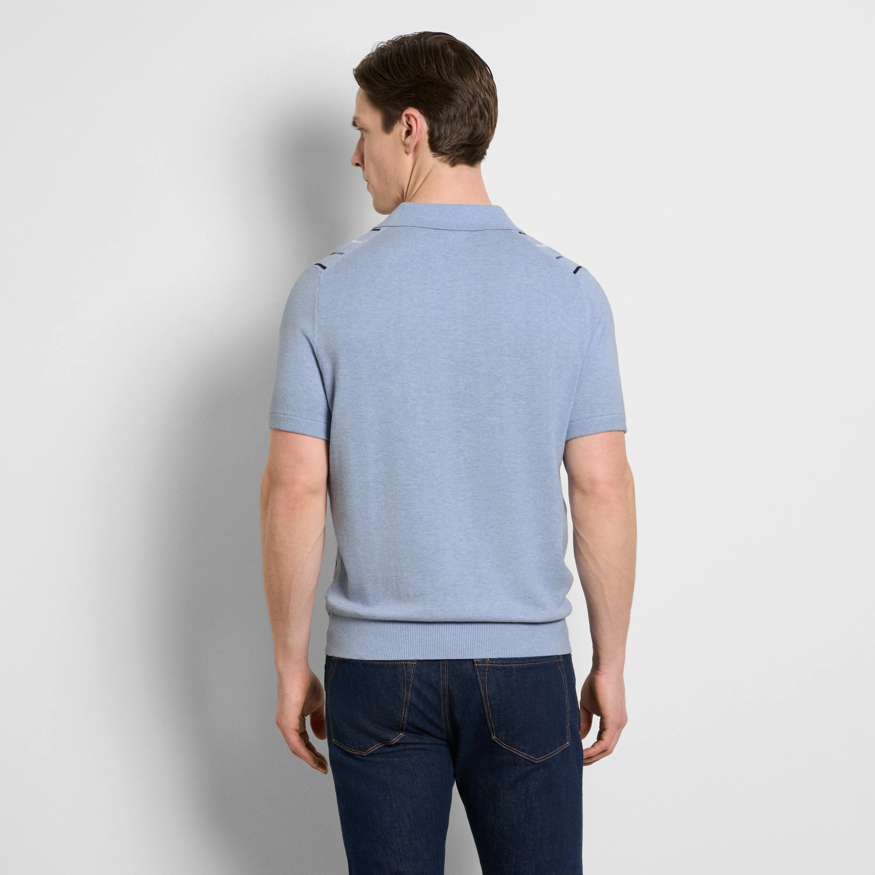 Temp Control Sweater Degrade Stripe Short Sleeve Polo sold by Van Heusen product image thumbnail 5