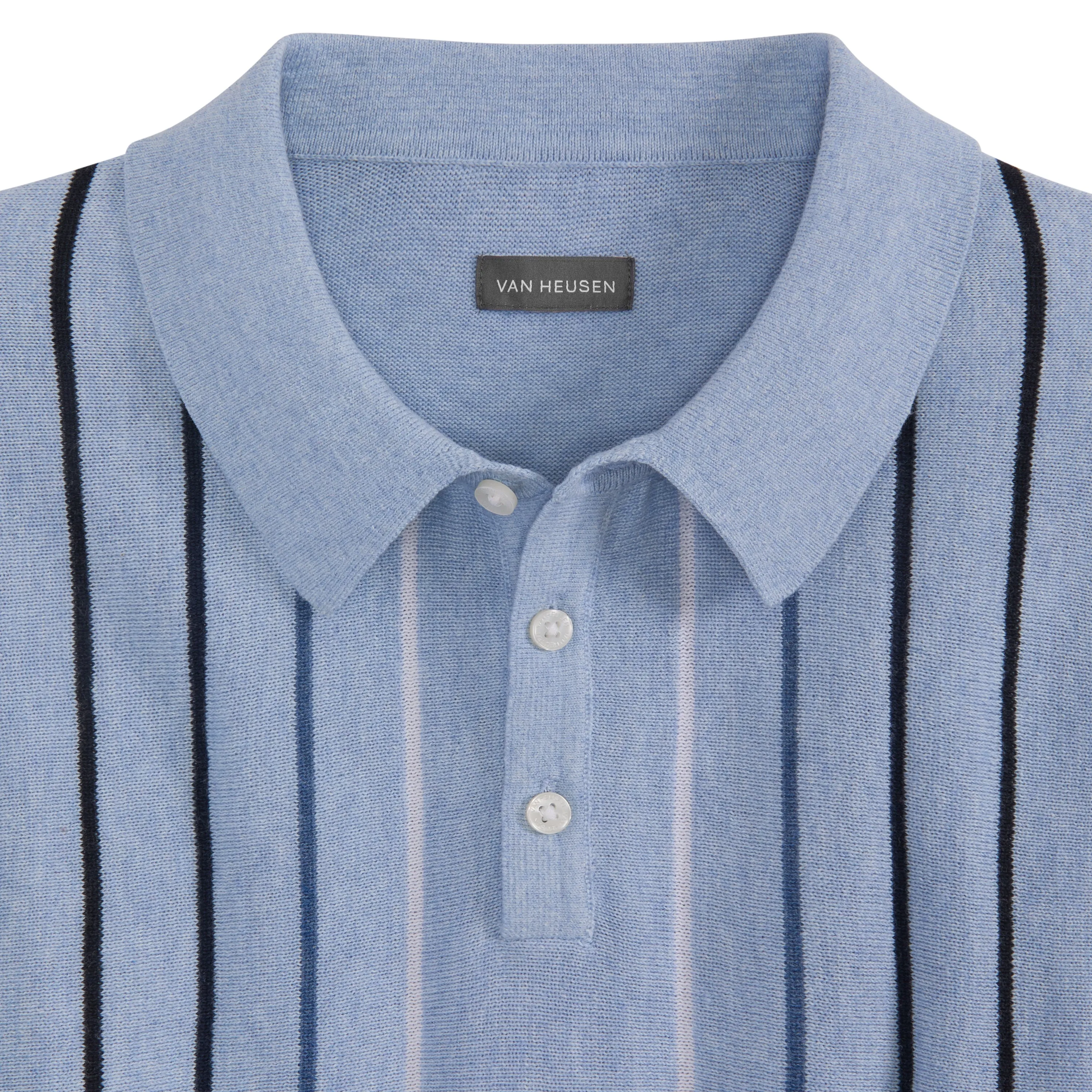 Temp Control Sweater Degrade Stripe Short Sleeve Polo sold by Van Heusen product image thumbnail 4