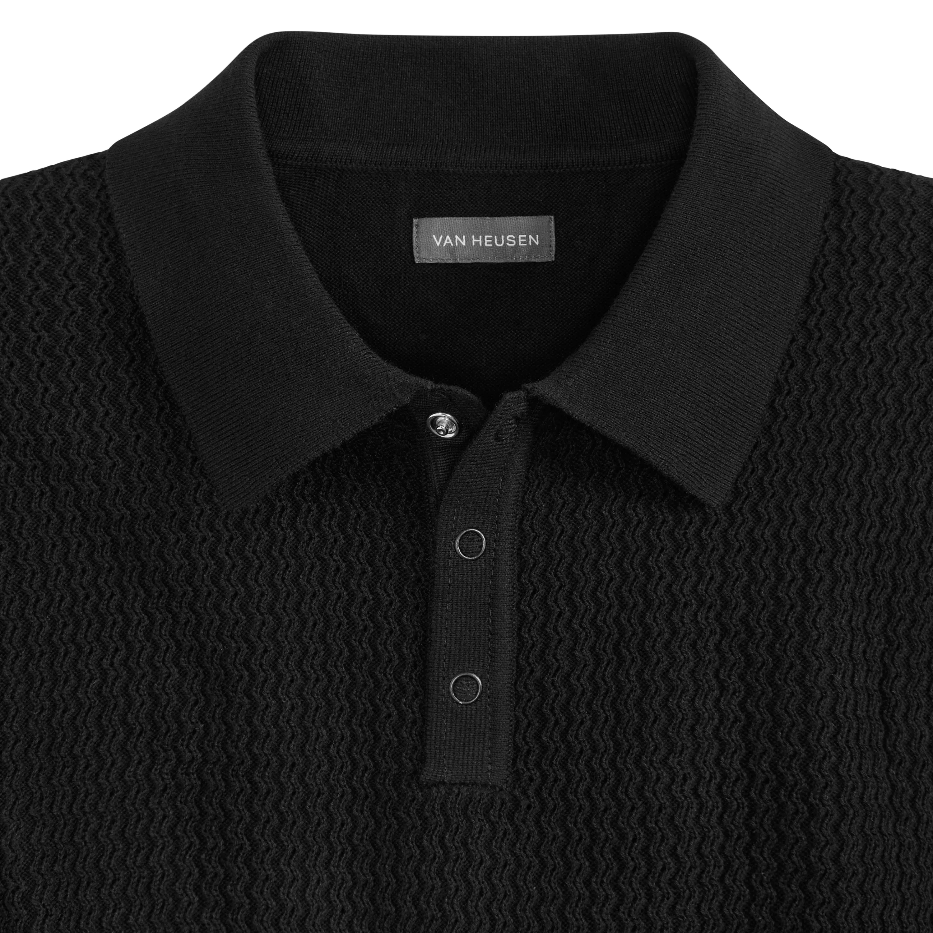 Temp Control Texture Short Sleeve Snap Polo sold by Van Heusen product image thumbnail 4