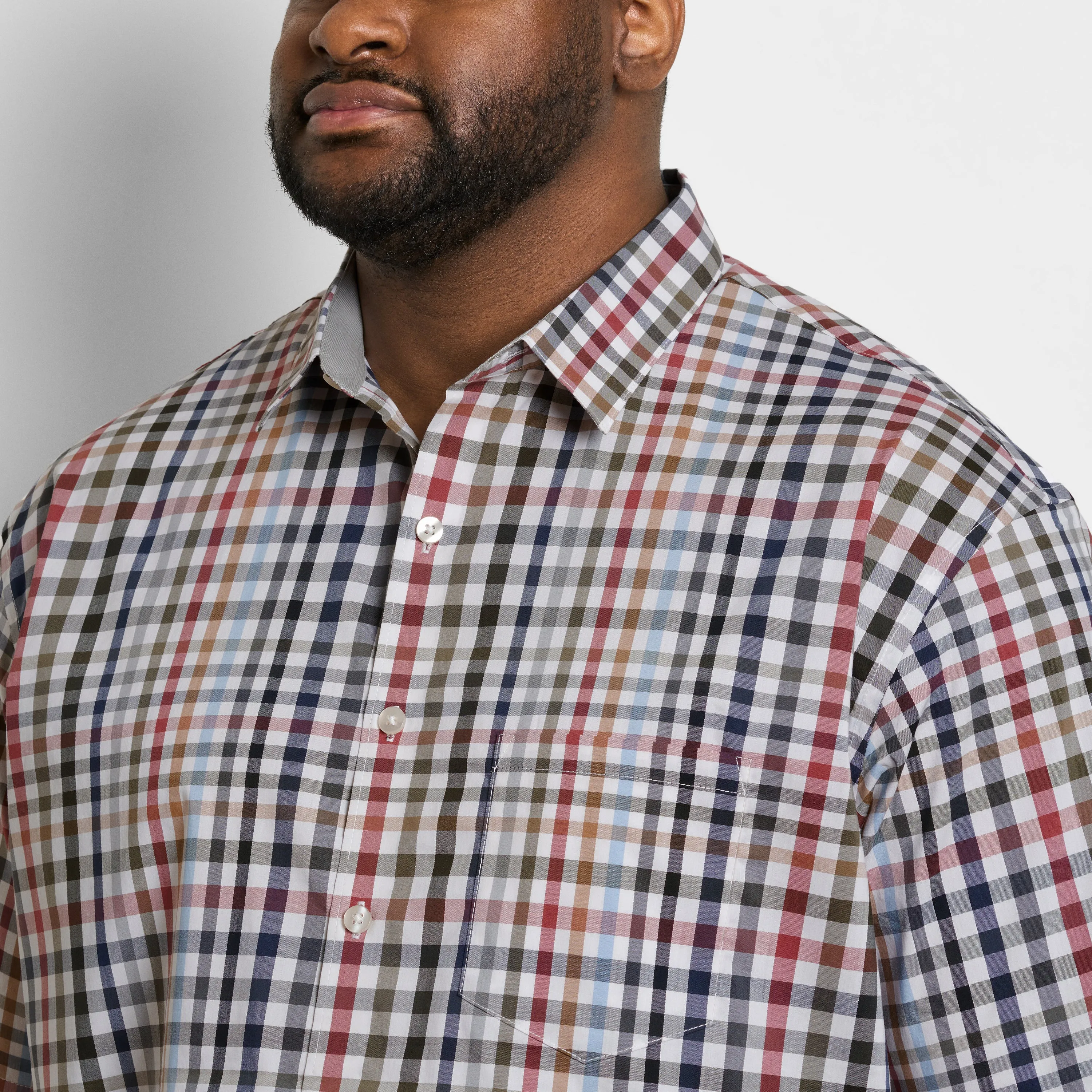 Folsen Short Sleeve Stain Shield Shirt Tattersall Print - Big & Tall sold by Van Heusen product image thumbnail 3