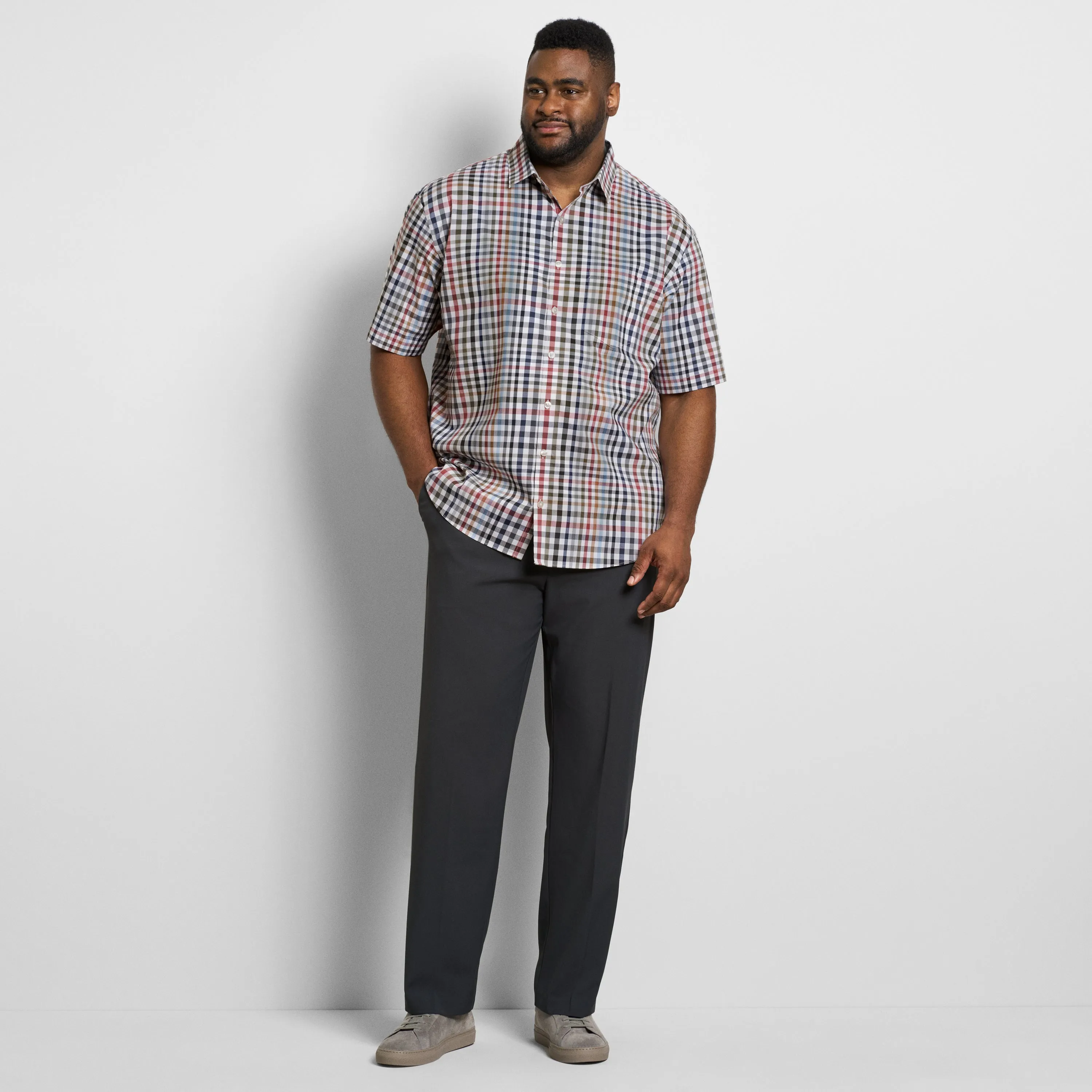 Folsen Short Sleeve Stain Shield Shirt Tattersall Print - Big & Tall sold by Van Heusen product image thumbnail 2