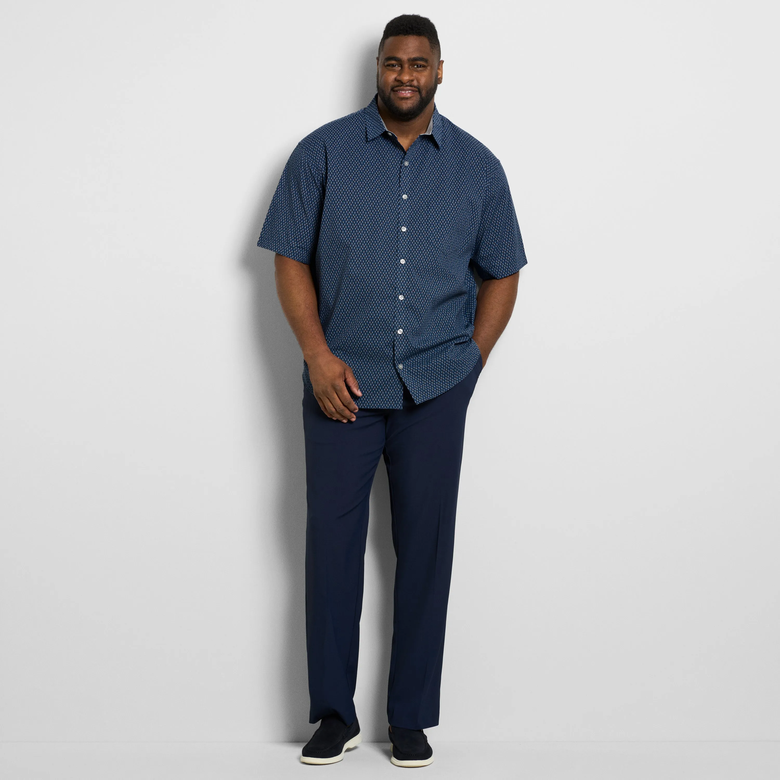 Folsen Short Sleeve Stain Shield Shirt Leaf Print - Big & Tall sold by Van Heusen product image thumbnail 2