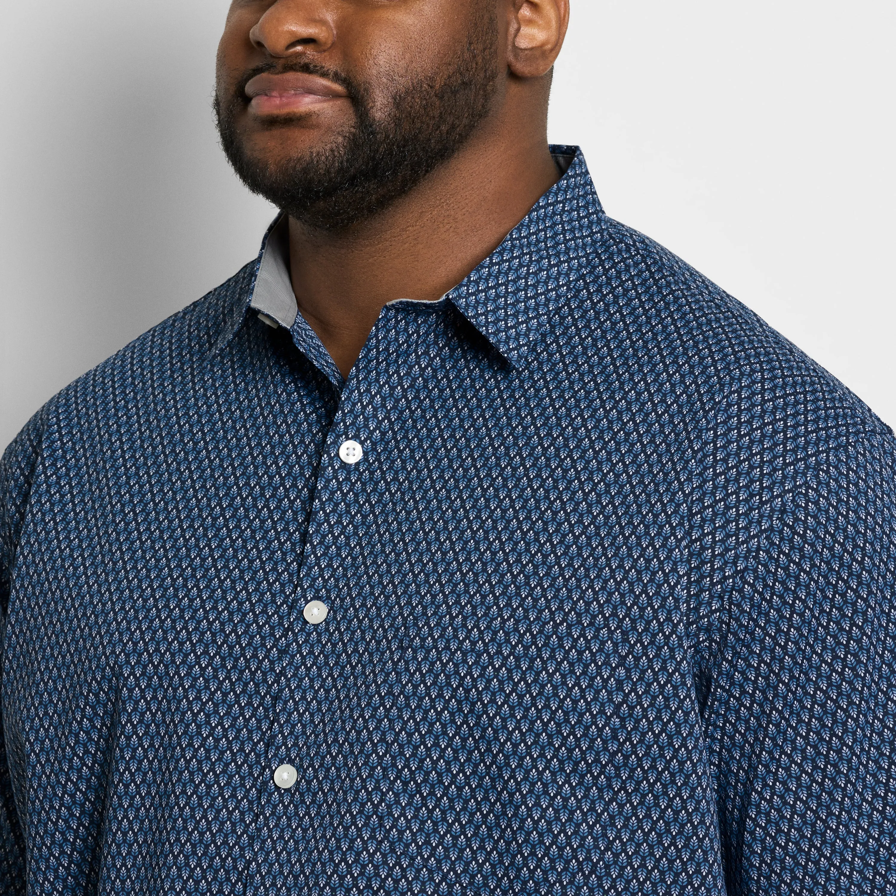 Folsen Short Sleeve Stain Shield Shirt Leaf Print - Big & Tall sold by Van Heusen product image thumbnail 3