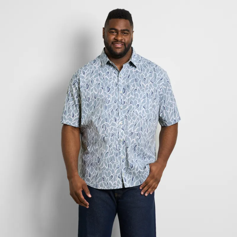Folsen Short Sleeve Stain Shield Shirt Bold Leaf Print - Big & Tall sold by Van Heusen