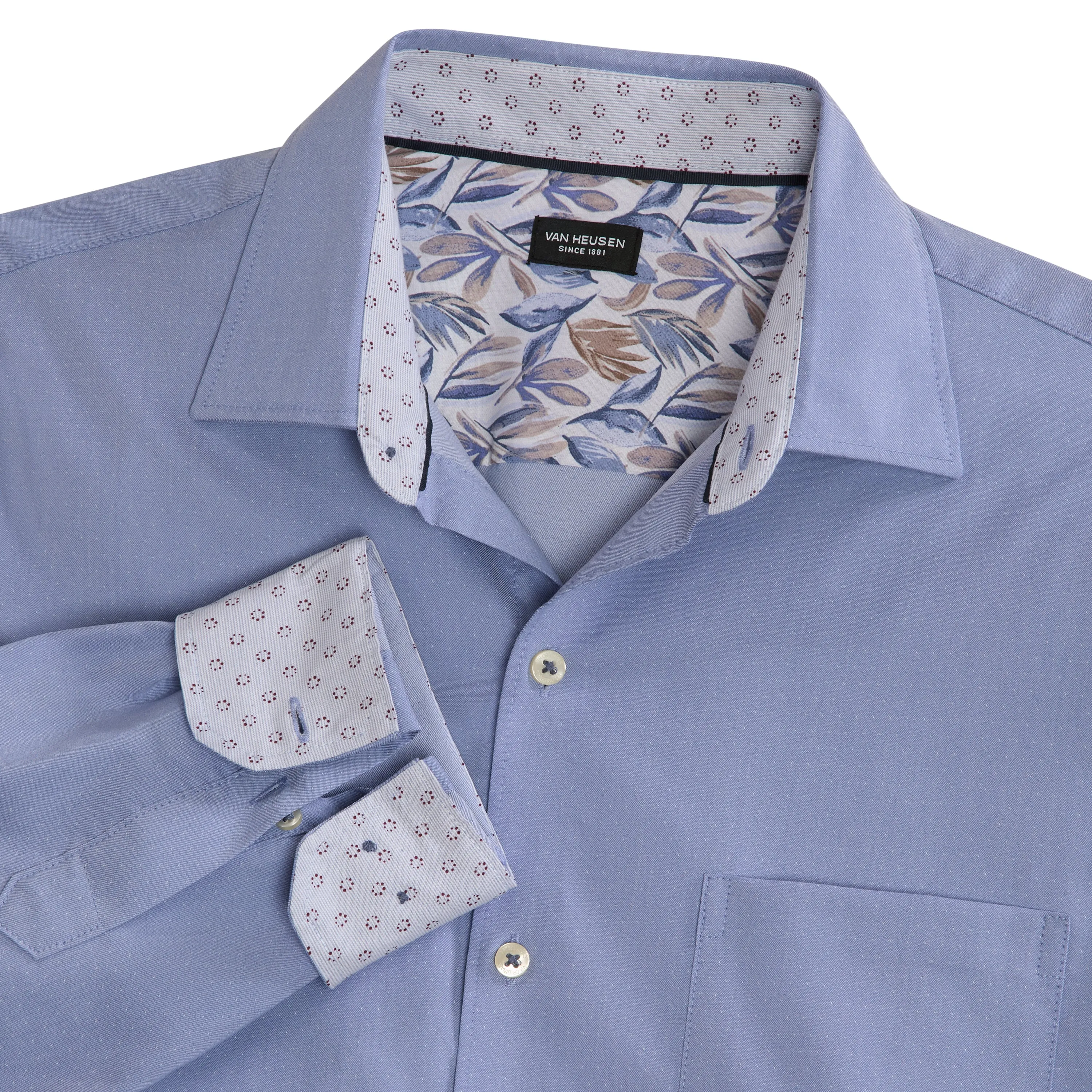 Originals Dobby Dot Print Long Sleeve Shirt - Big & Tall sold by Van Heusen product image thumbnail 4