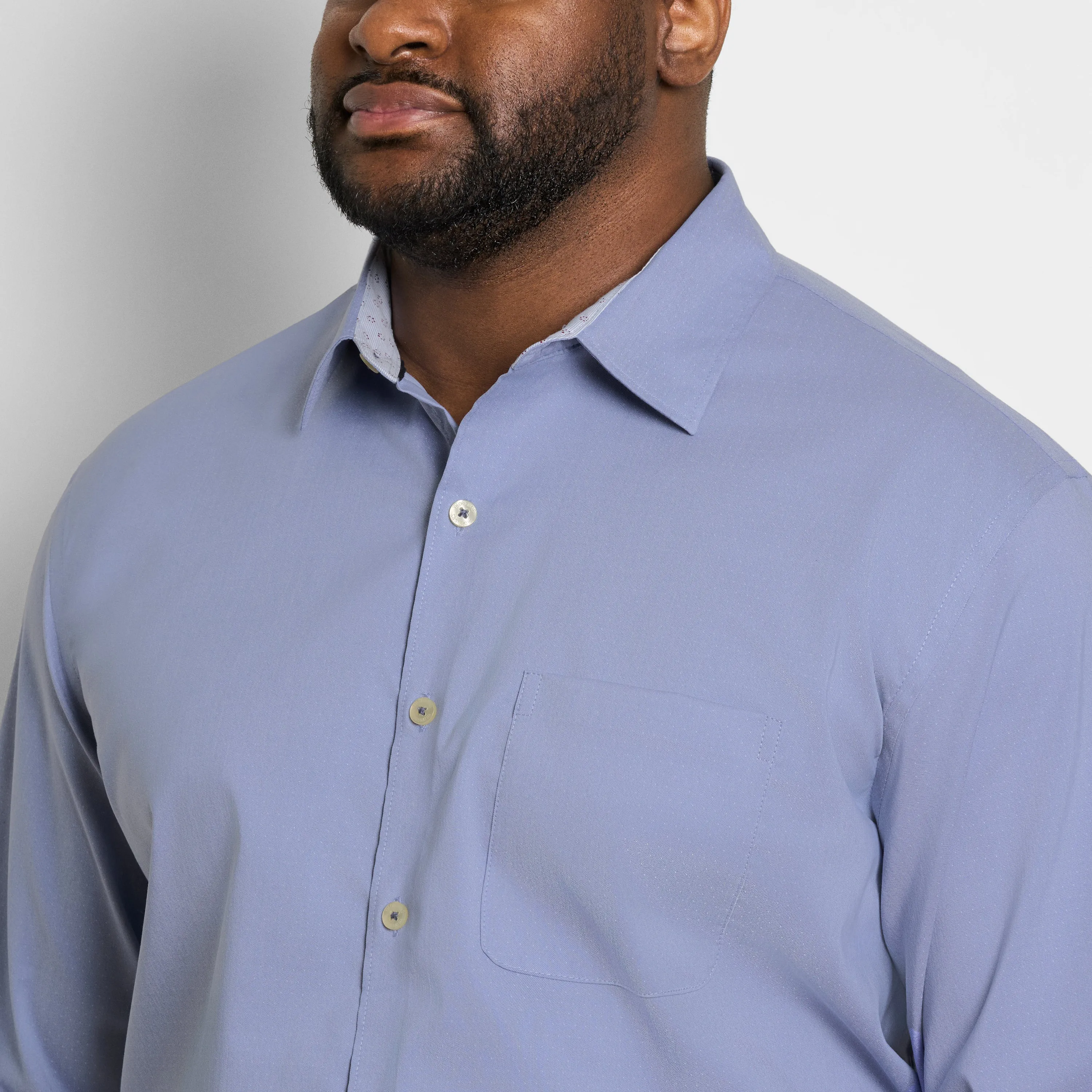 Originals Dobby Dot Print Long Sleeve Shirt - Big & Tall sold by Van Heusen product image thumbnail 3