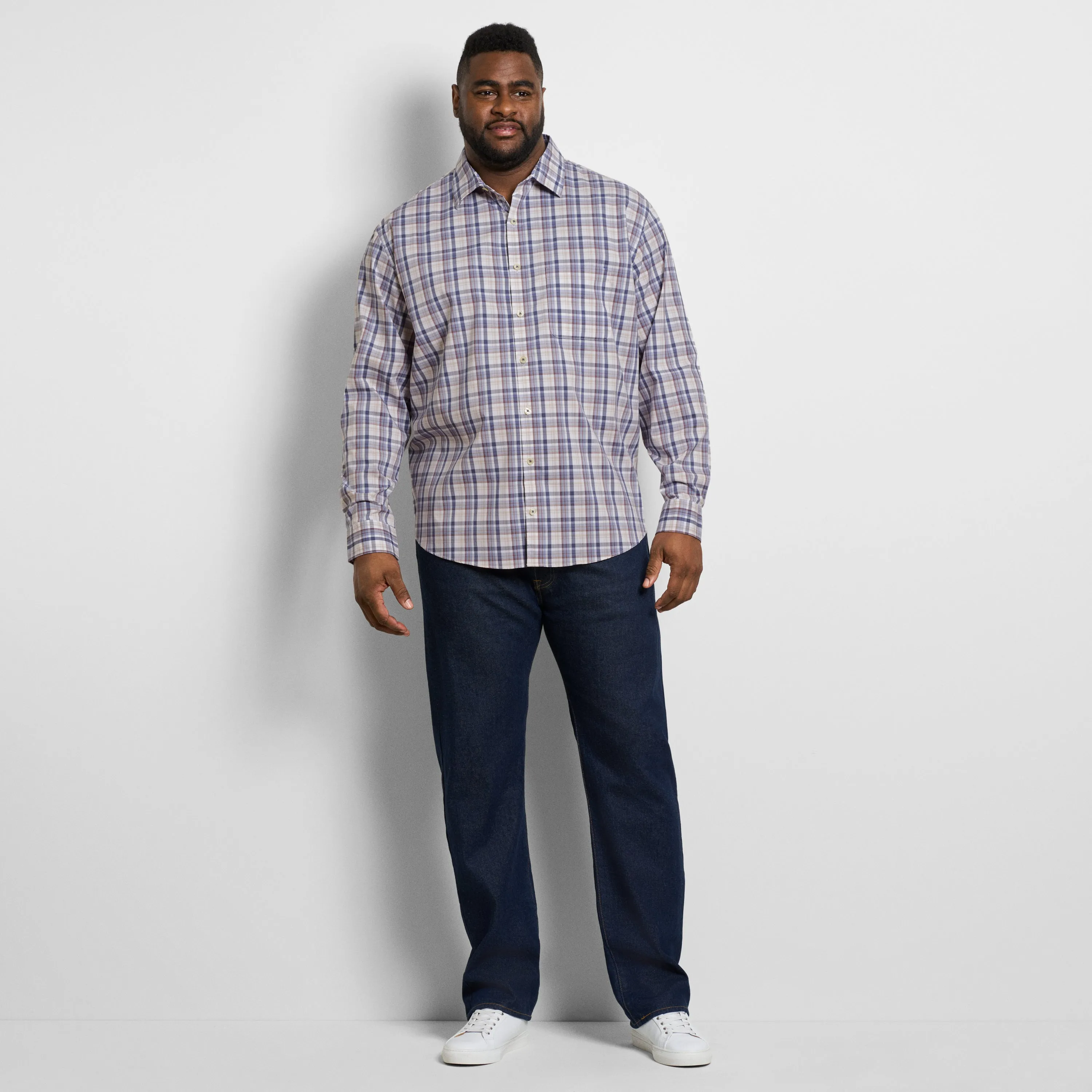 Originals Long Sleeve Easy Plaid Print - Big & Tall sold by Van Heusen product image thumbnail 2