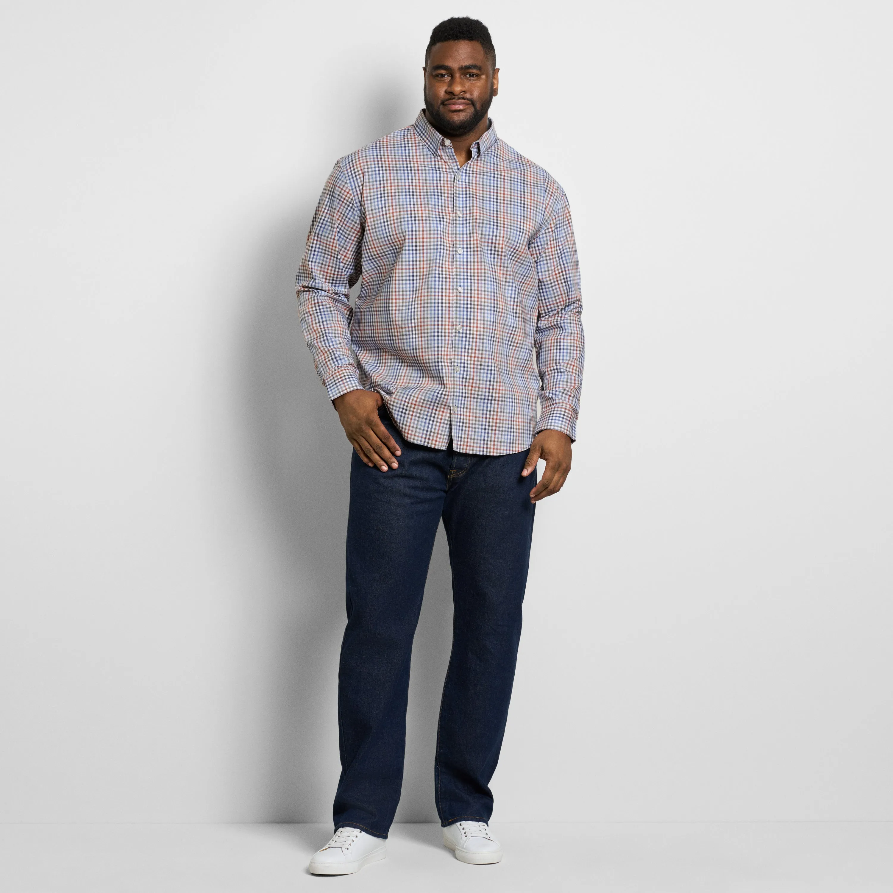 Cronbie Long Sleeve Stain Shield Shirt Tattersall Print - Big & Tall sold by Van Heusen product image thumbnail 2