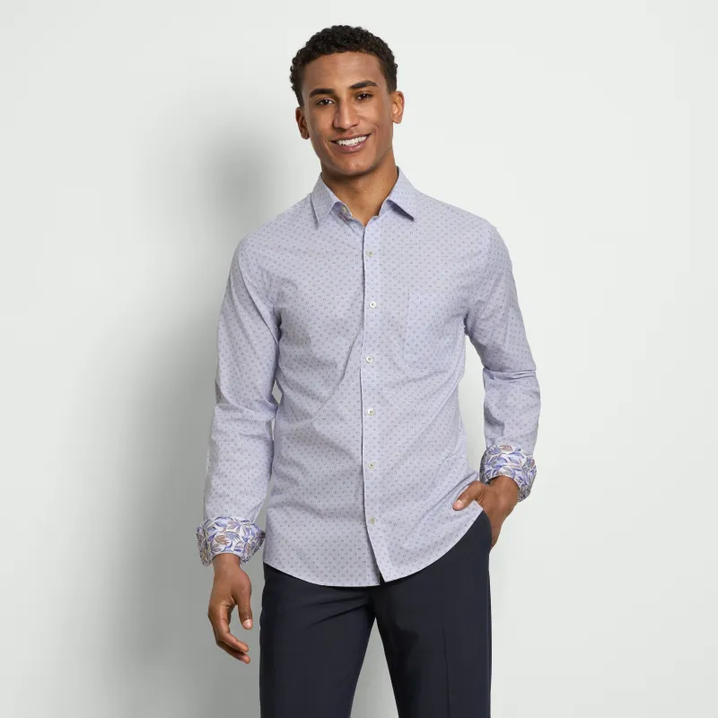 Originals Long Sleeve Shirt Stripe Dot Print - Slim Fit sold by Van Heusen