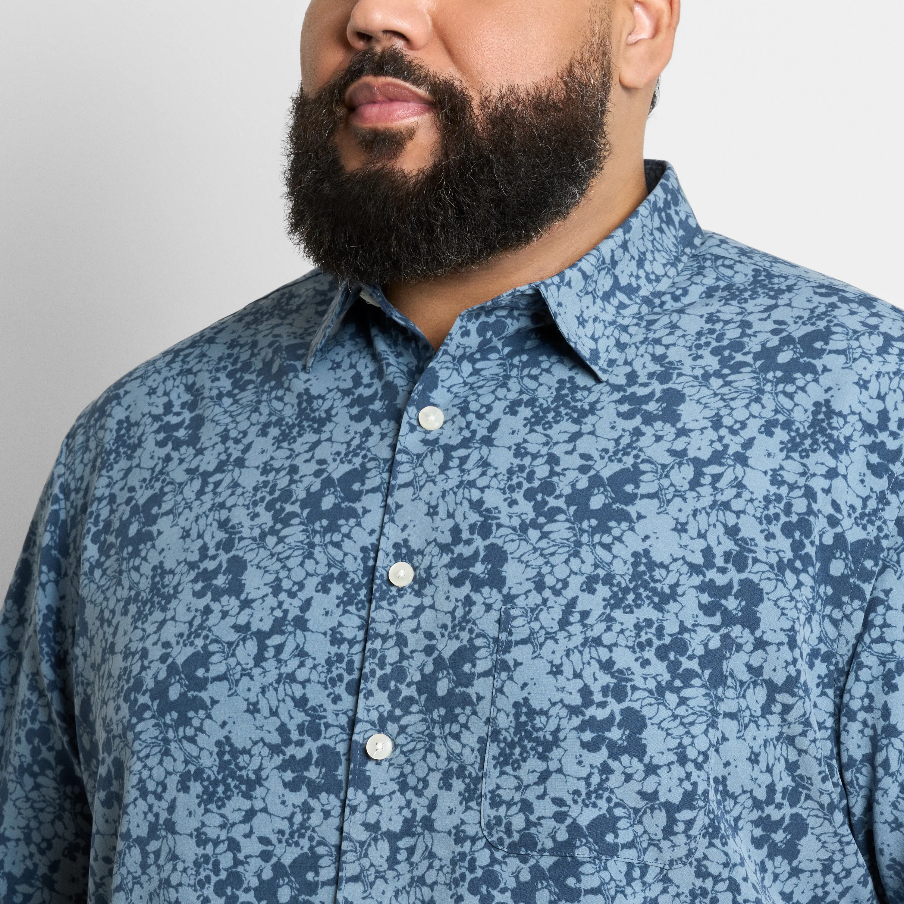 Weekend Asphalt Print Camp Shirt - Big & Tall sold by Van Heusen product image thumbnail 3