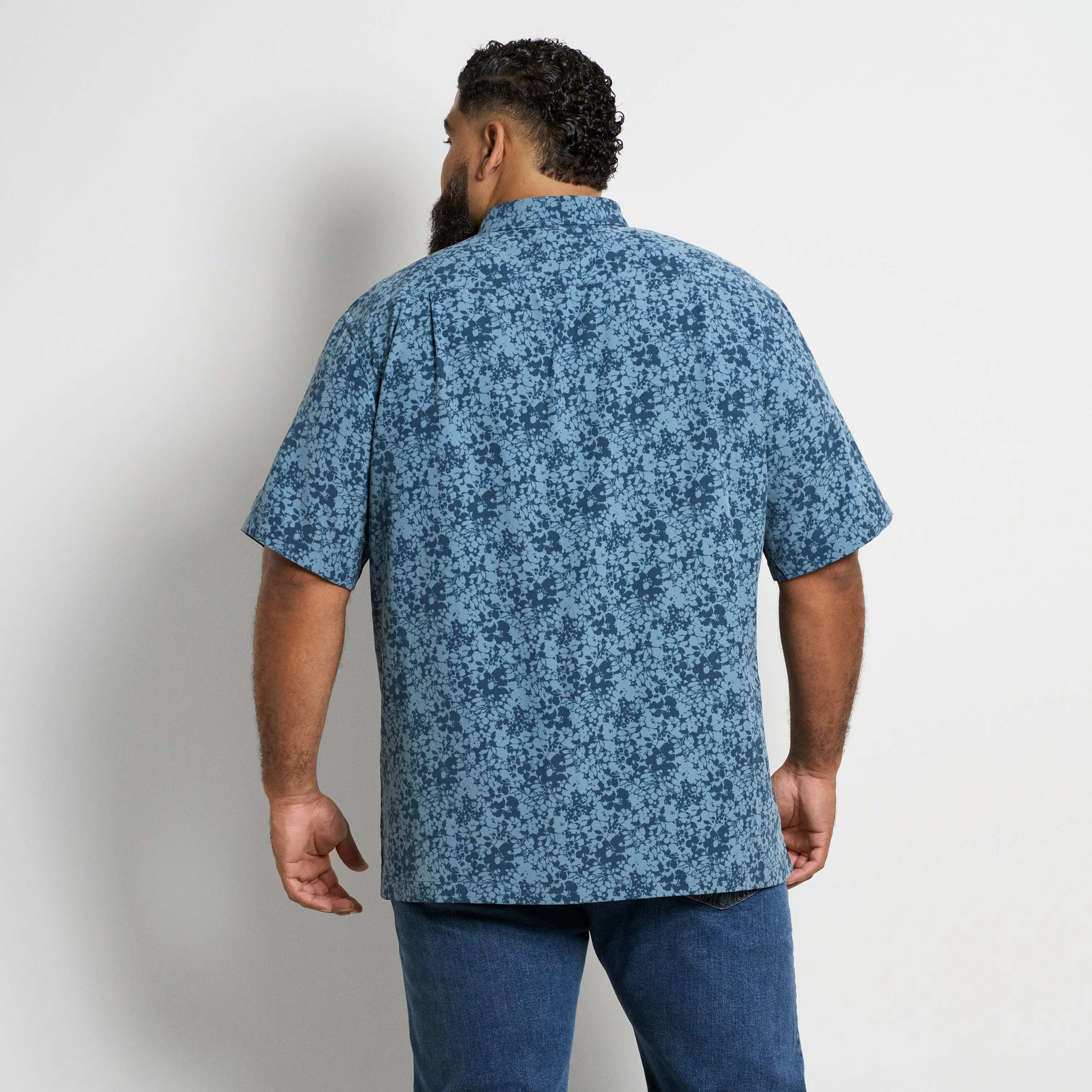 Weekend Asphalt Print Camp Shirt - Big & Tall sold by Van Heusen product image thumbnail 5