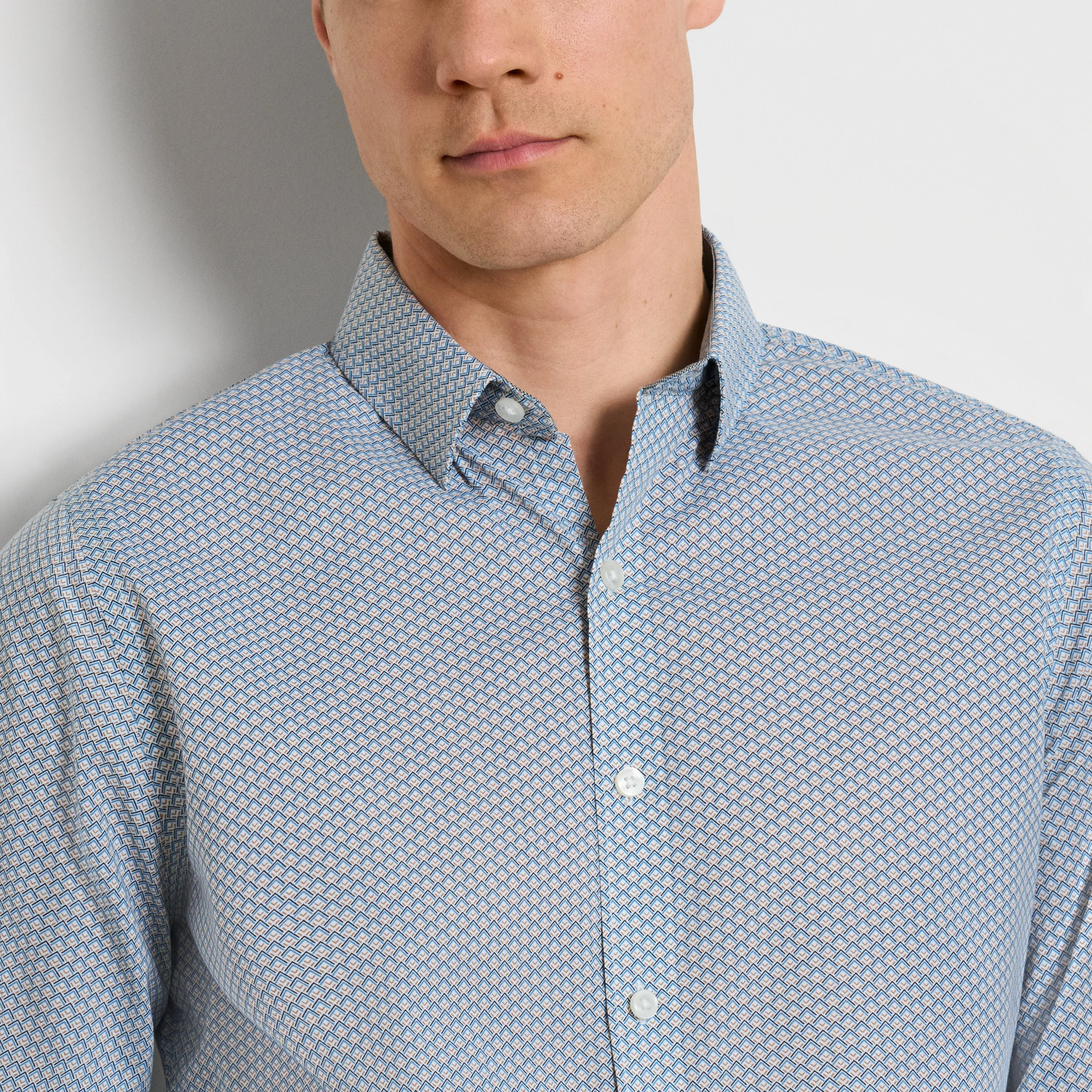 Cronbie Long Sleeve Stain Shield Shirt Mountain Print - Slim Fit sold by Van Heusen product image thumbnail 4