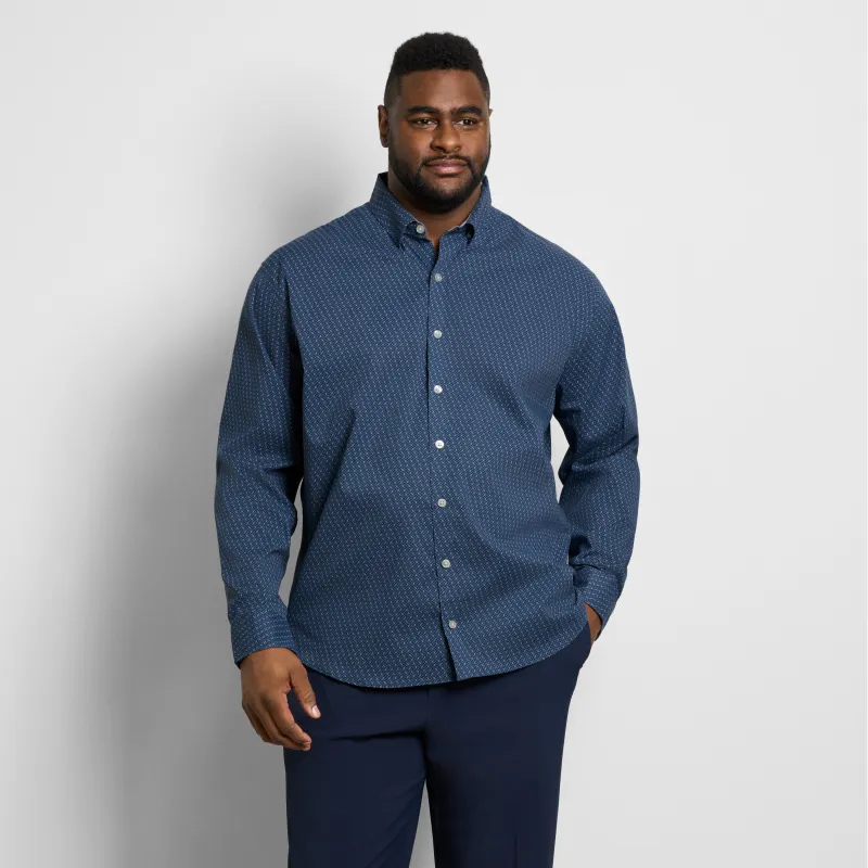 Cronbie Long Sleeve Stain Shield Shirt Herringbone Print - Big & Tall sold by Van Heusen