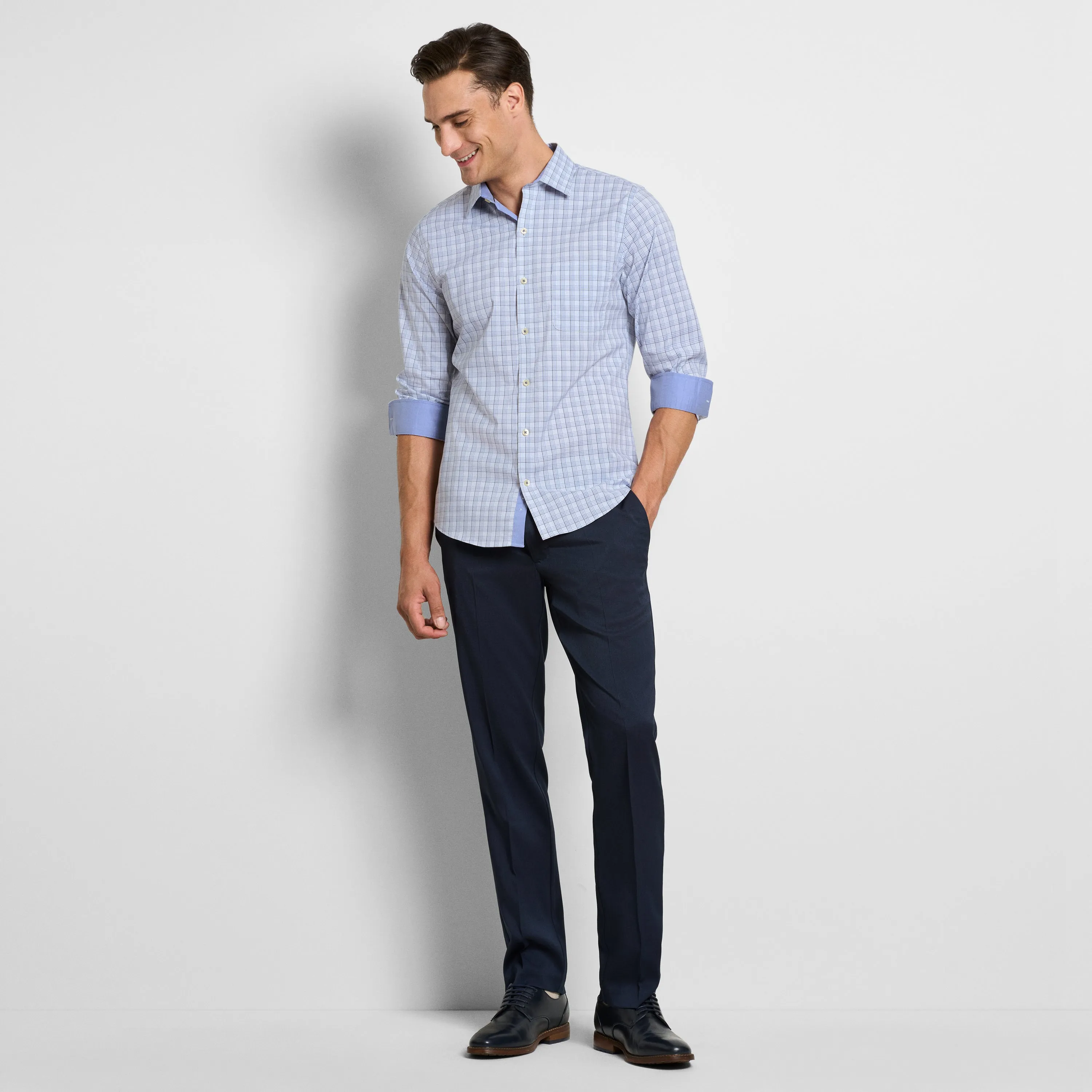 Originals Tattersall Print Long Sleeve Shirt - Slim Fit sold by Van Heusen product image thumbnail 2