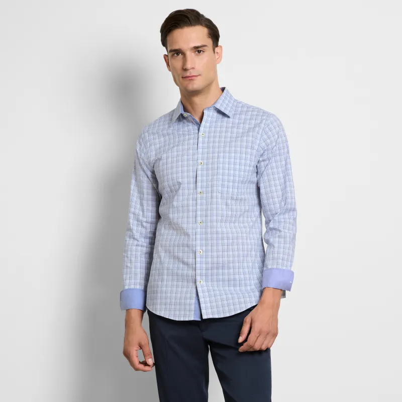 Originals Tattersall Print Long Sleeve Shirt - Slim Fit sold by Van Heusen