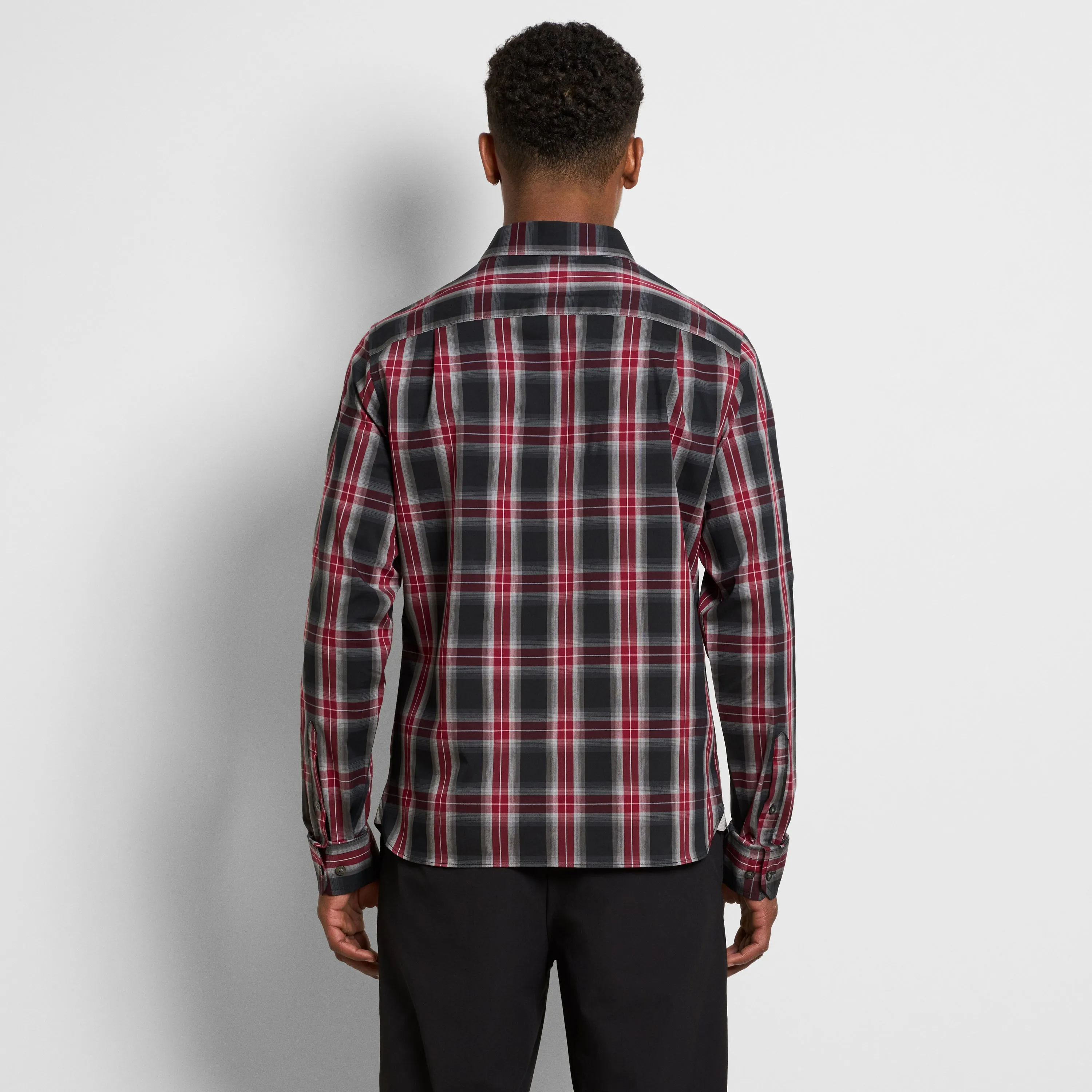 Cronbie Everyday Defense Stain Shield Fave Plaid Print Long Sleeve Shirt - Slim Fit sold by Van Heusen product image thumbnail 5
