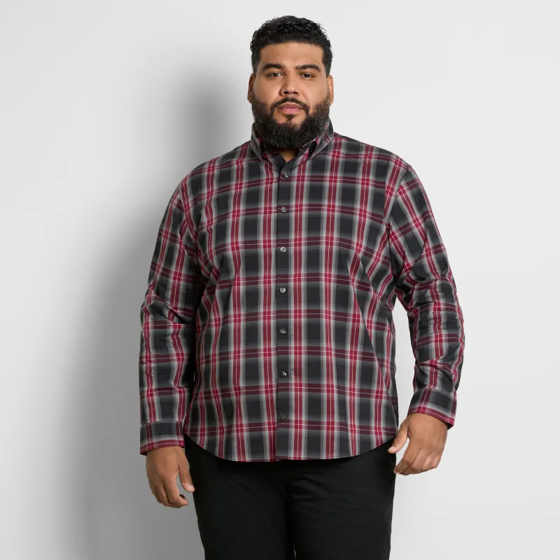 Cronbie Long Sleeve Shirt Everyday Defense Stain Shield Fave Plaid Print - Big & Tall sold by Van Heusen