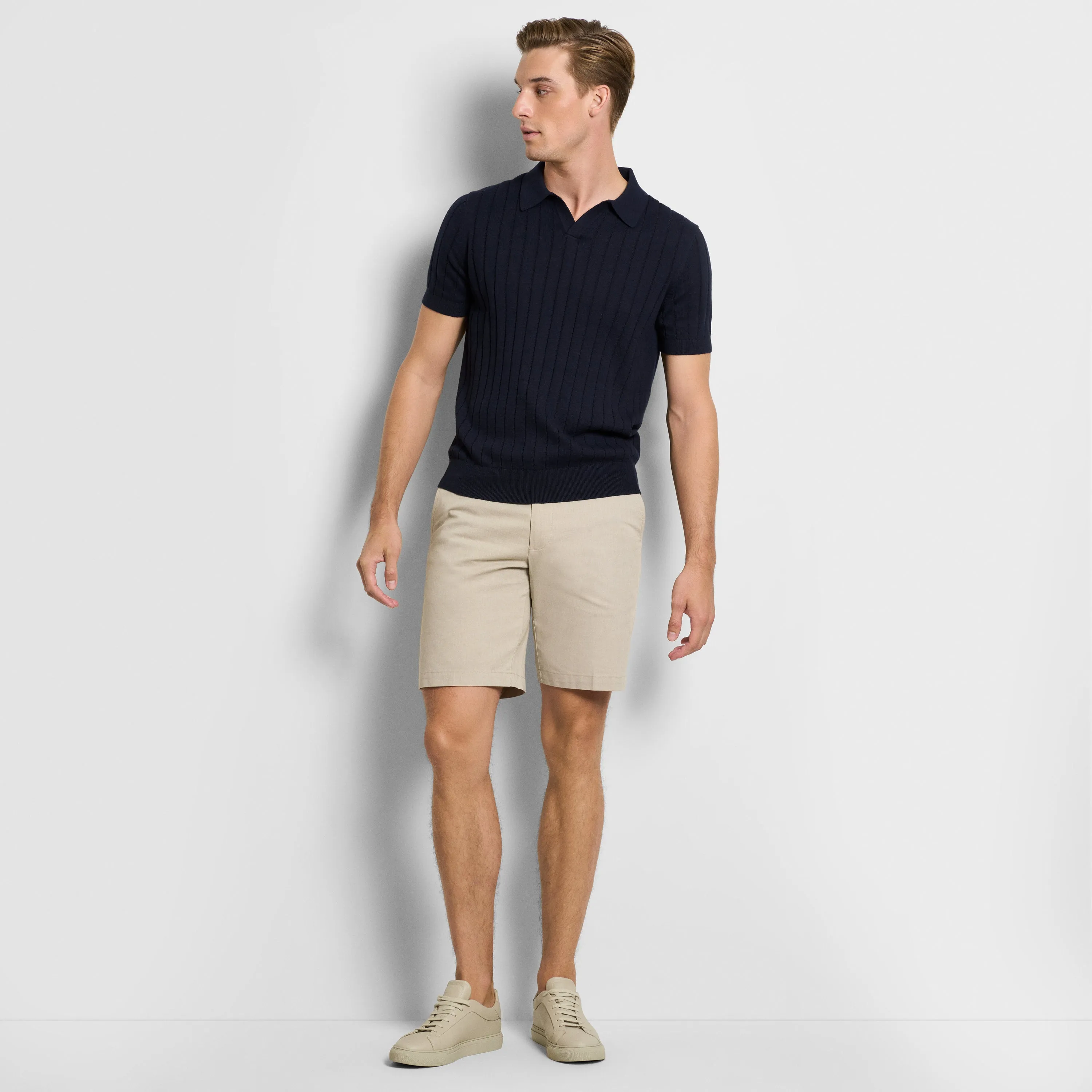 Essential Cotton Texture Stretch Short - Straight Fit sold by Van Heusen product image thumbnail 2