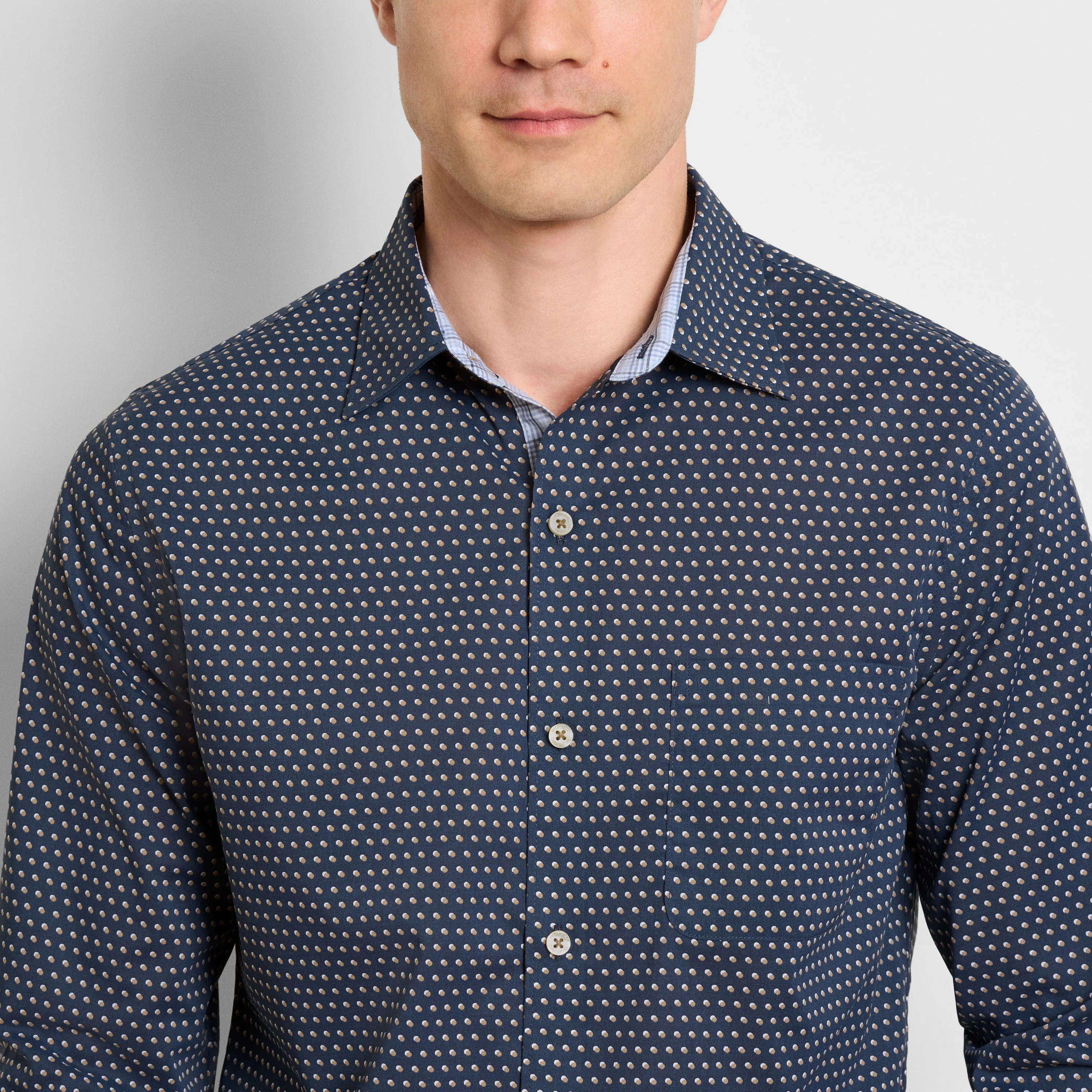 Originals Dot Print Long Sleeve Shirt - Slim Fit sold by Van Heusen product image thumbnail 3