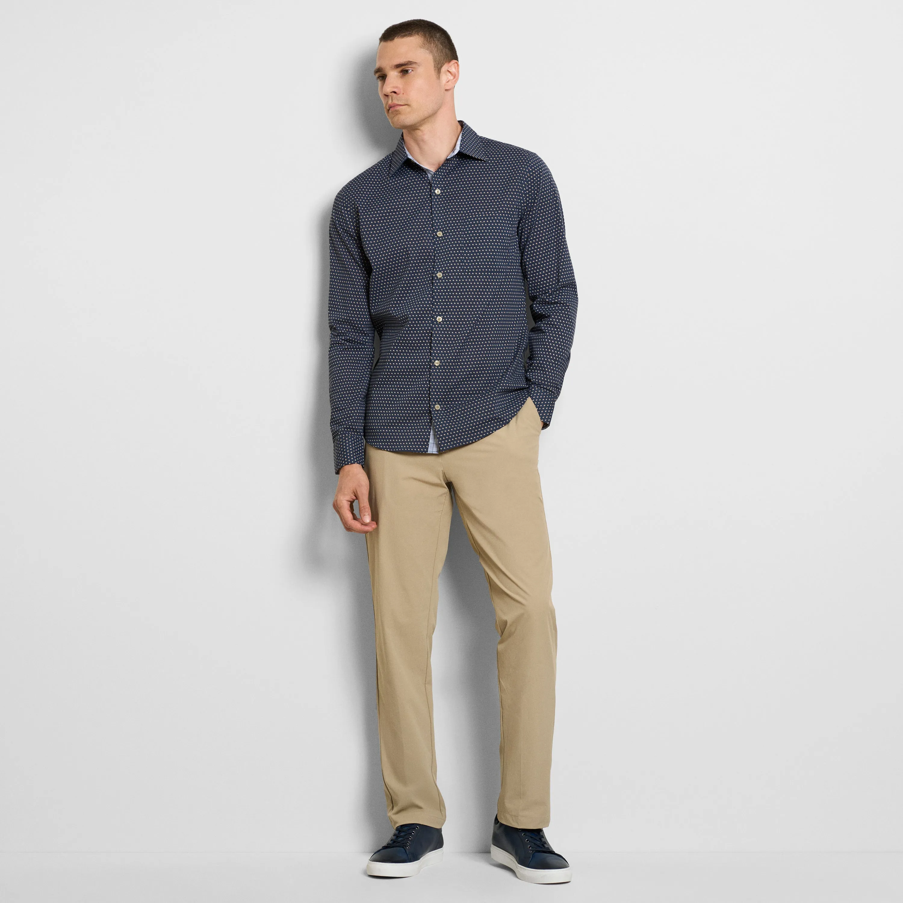 Originals Dot Print Long Sleeve Shirt - Slim Fit sold by Van Heusen product image thumbnail 2