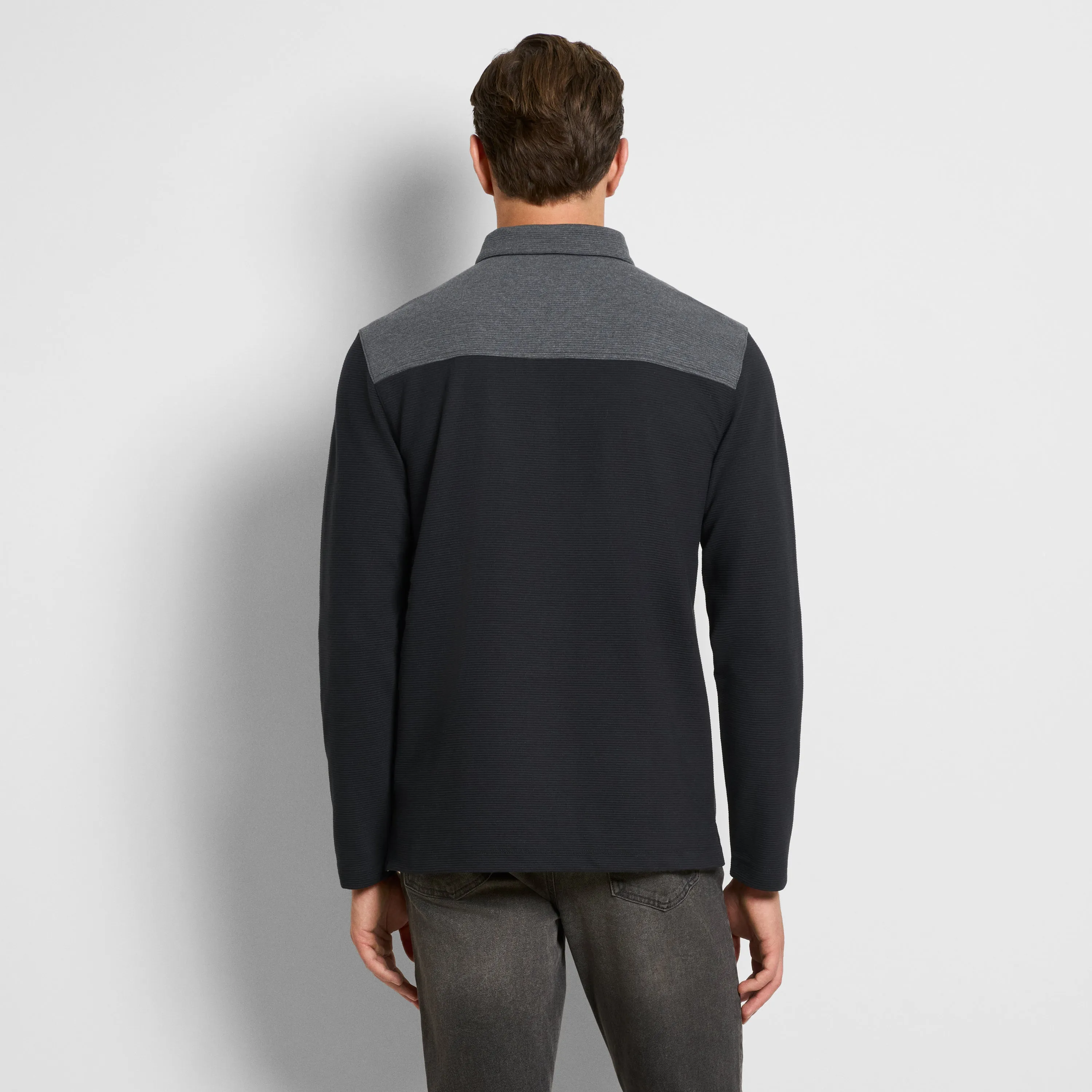 Regular Fit Essential Ottoman Blocked Long Sleeve Polo sold by Van Heusen product image thumbnail 5