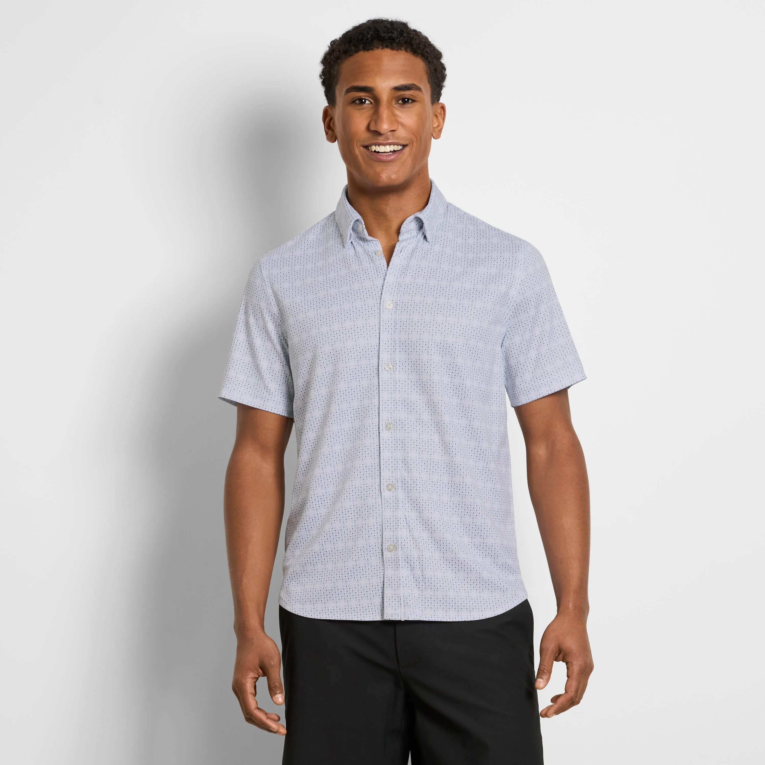 Performance Printed Short Sleeve Shirt sold by Van Heusen