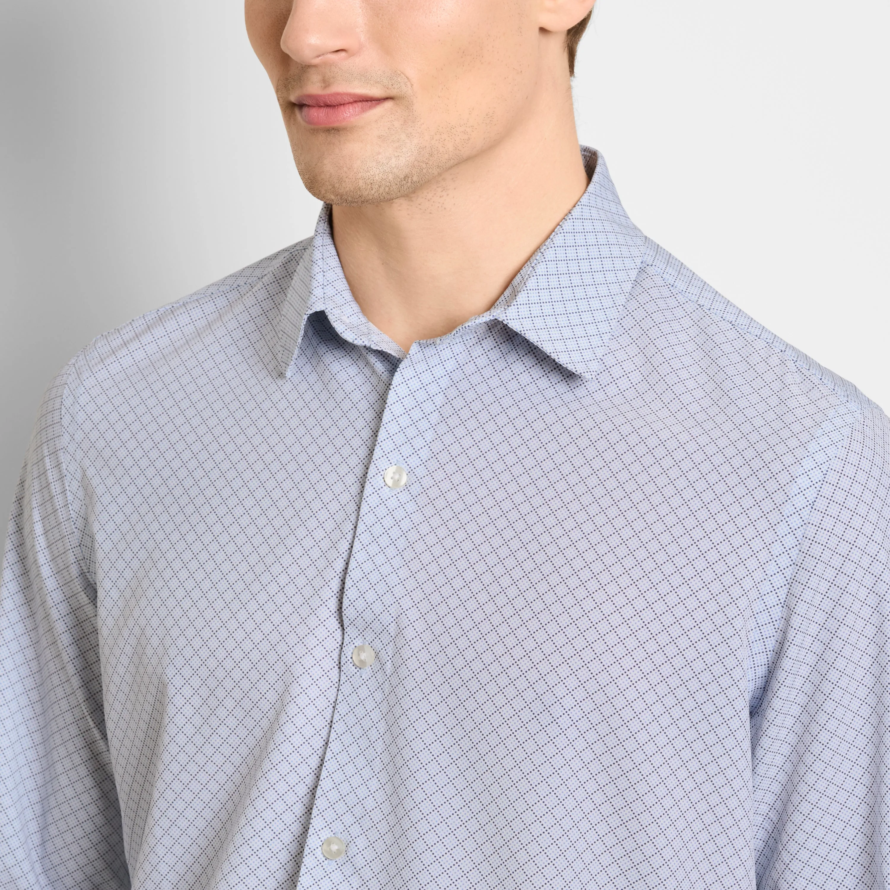 Performance All-Way Stretch Pattern Long Sleeve Shirt sold by Van Heusen product image thumbnail 3