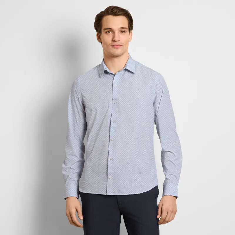 Performance All-Way Stretch Pattern Long Sleeve Shirt made by Van Heusen