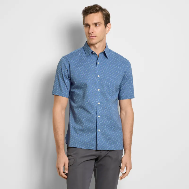 Everyday Defense Stain Shield Printed Short Sleeve Shirt sold by Van Heusen
