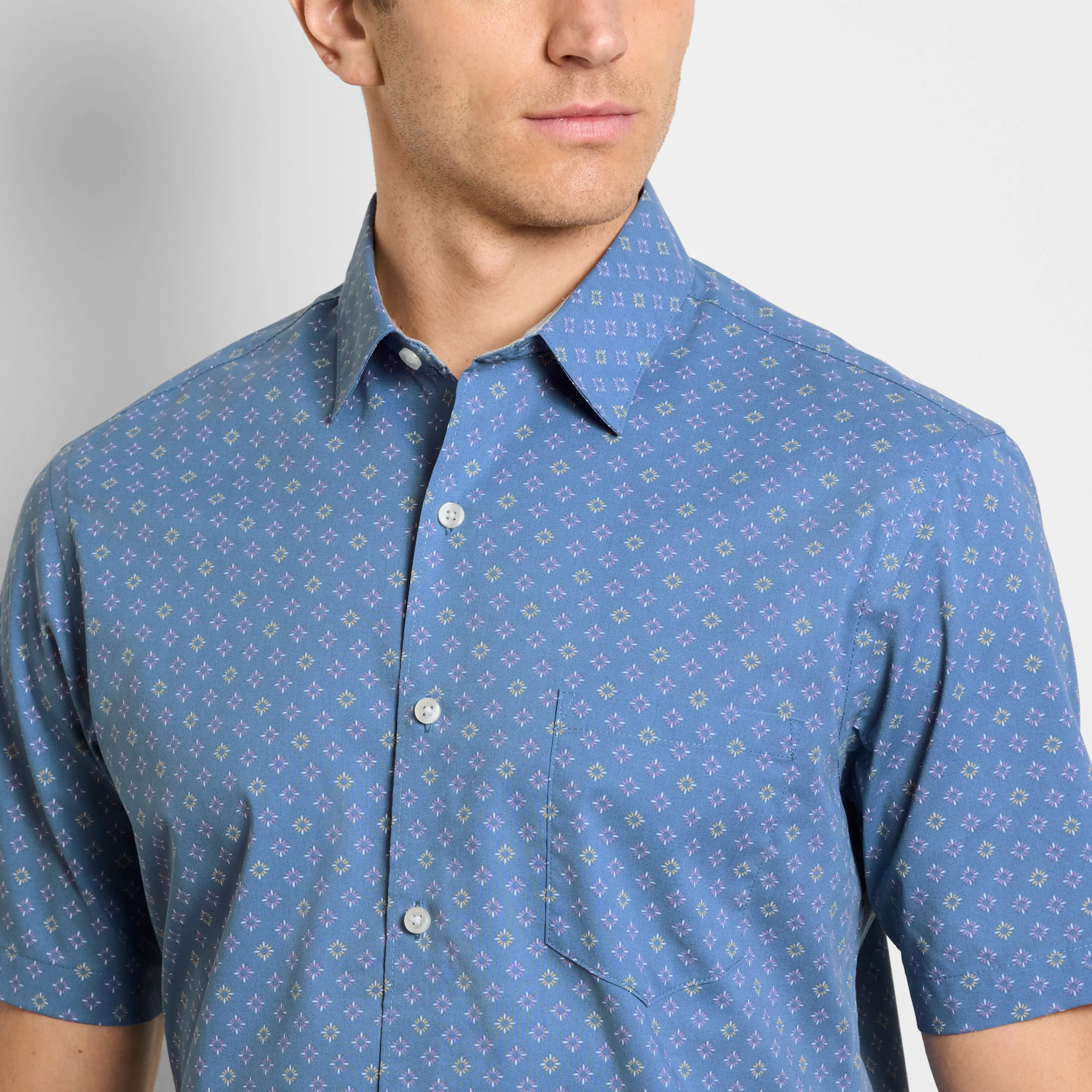 Everyday Defense Stain Shield Printed Short Sleeve Shirt sold by Van Heusen product image thumbnail 3