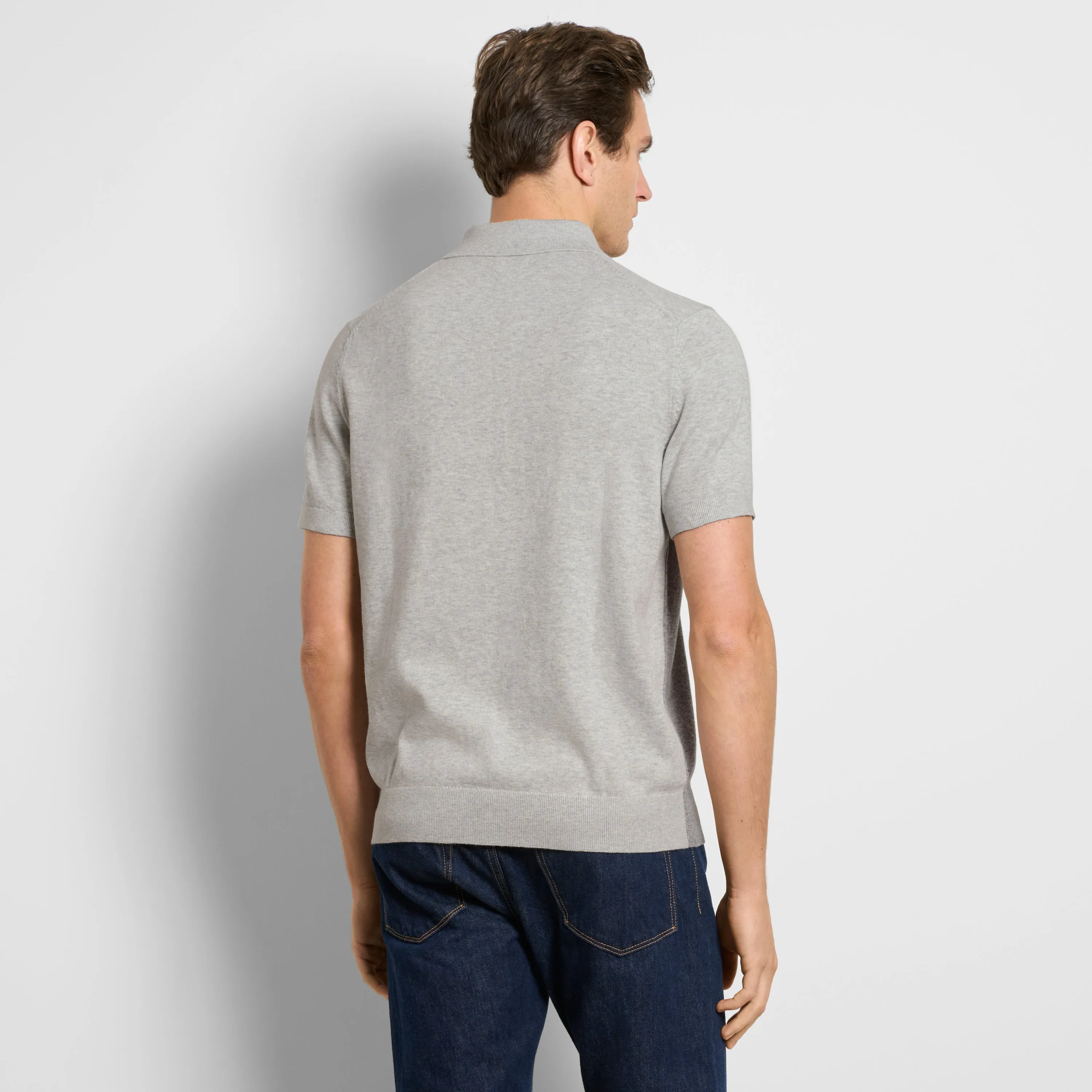 Temp Control Short Sleeve Sweater Zip Polo sold by Van Heusen product image thumbnail 5