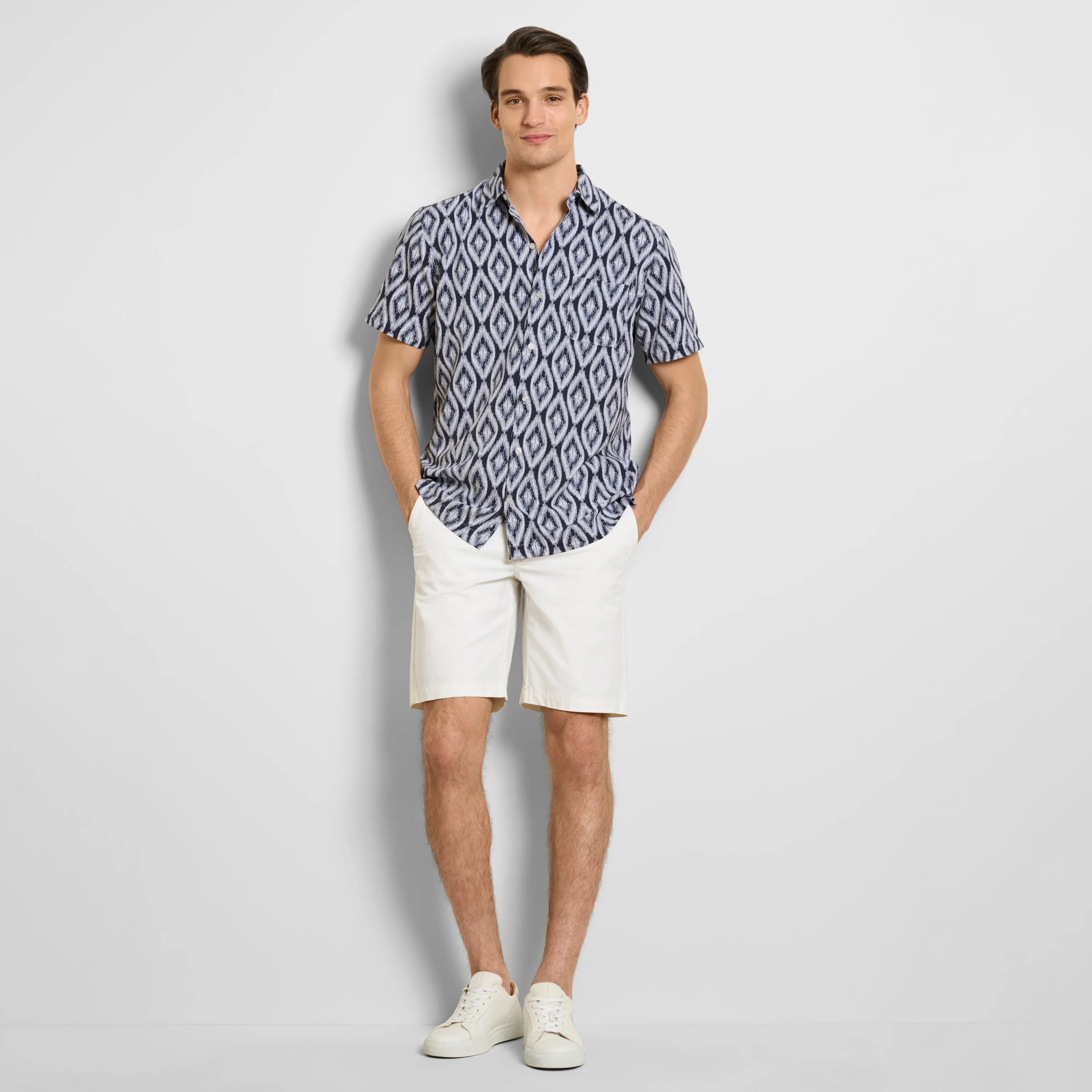 Weekend Printed Short Sleeve Camp Shirt sold by Van Heusen product image thumbnail 2
