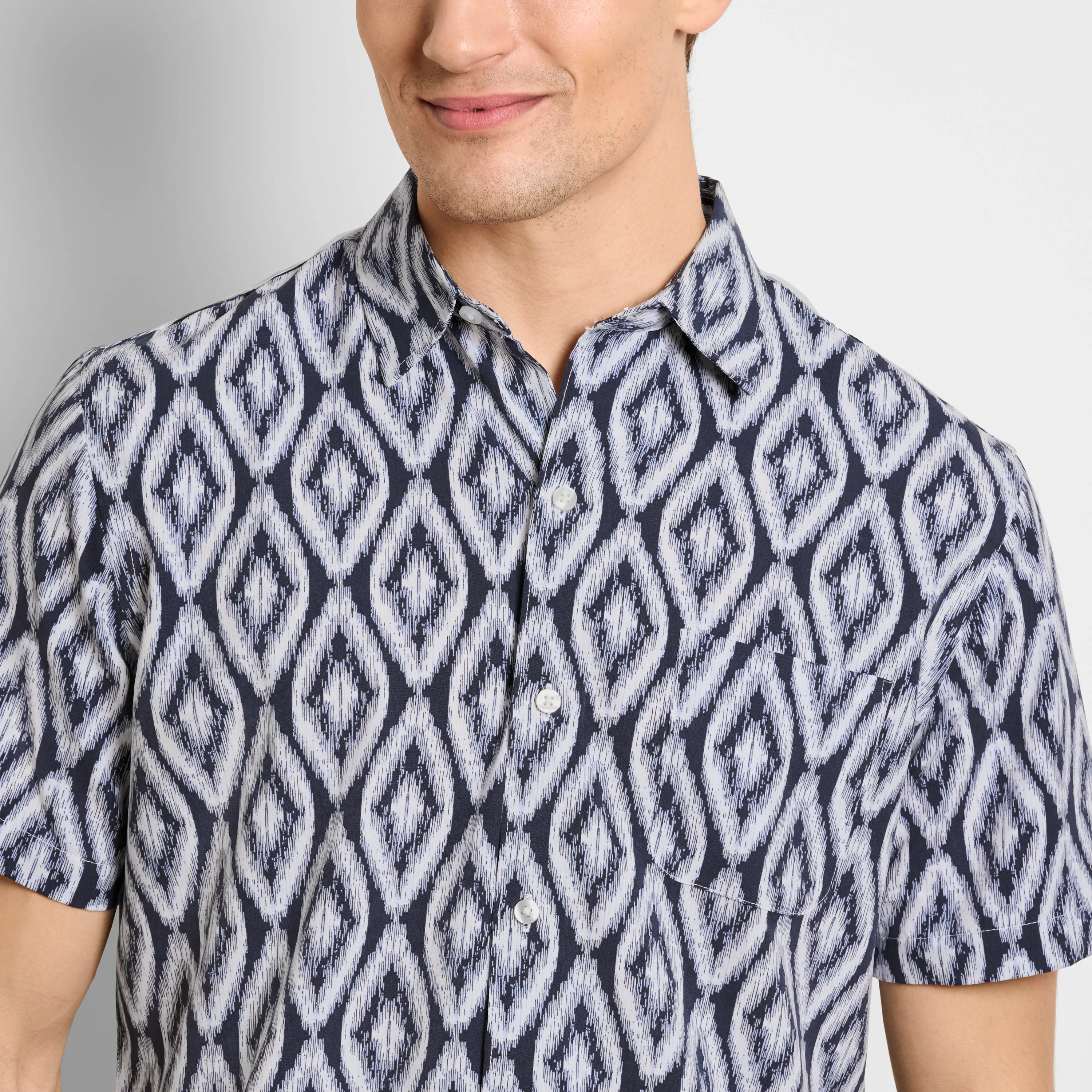 Weekend Printed Short Sleeve Camp Shirt sold by Van Heusen product image thumbnail 3