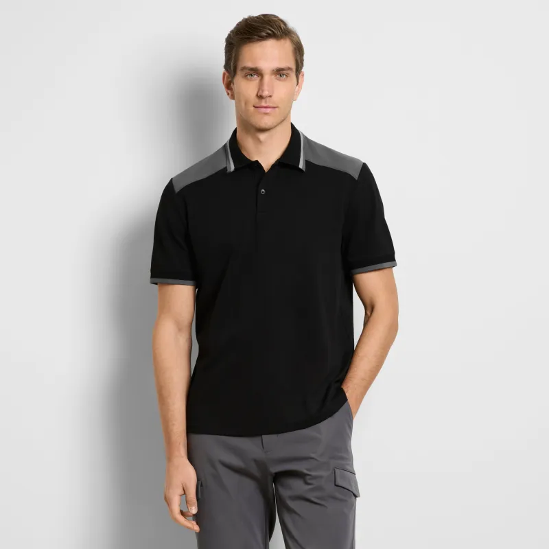 Performance Colorblock Short Sleeve Polo sold by Van Heusen
