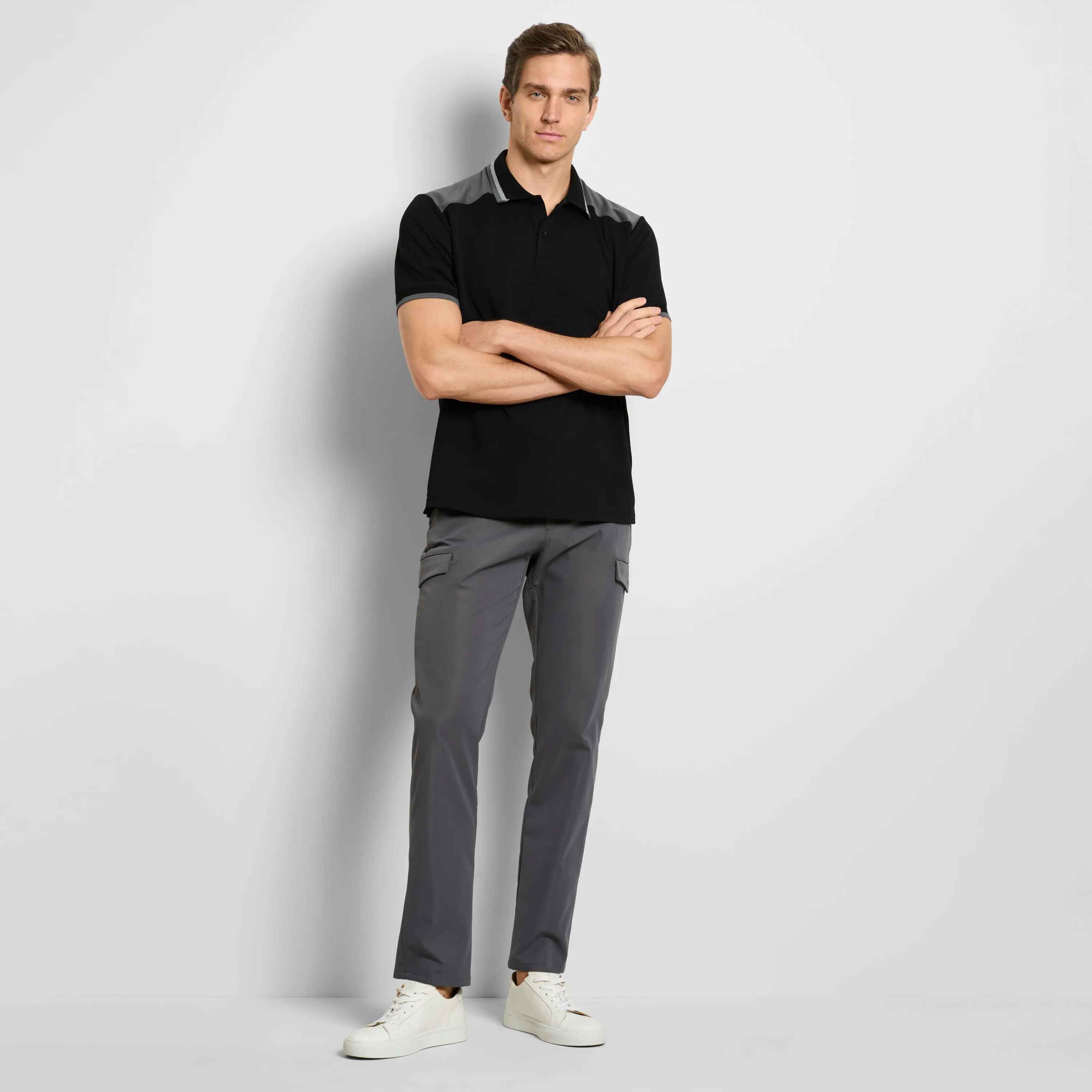 Performance Colorblock Short Sleeve Polo sold by Van Heusen product image thumbnail 2