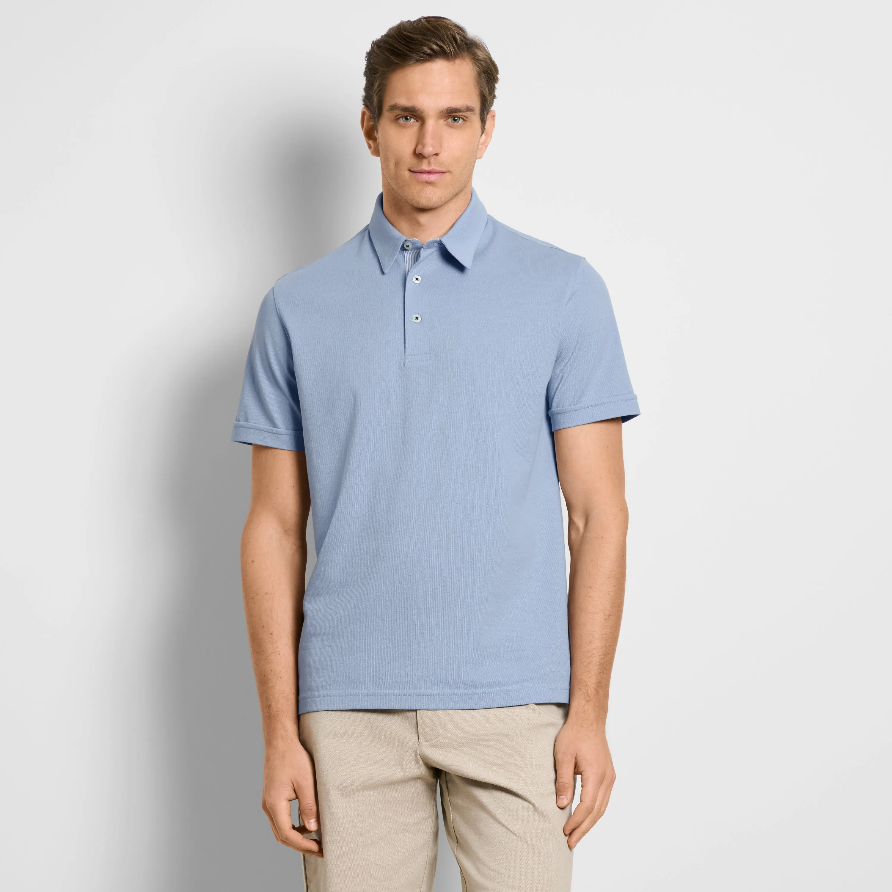 Originals Solid Short Sleeve Polo sold by Van Heusen