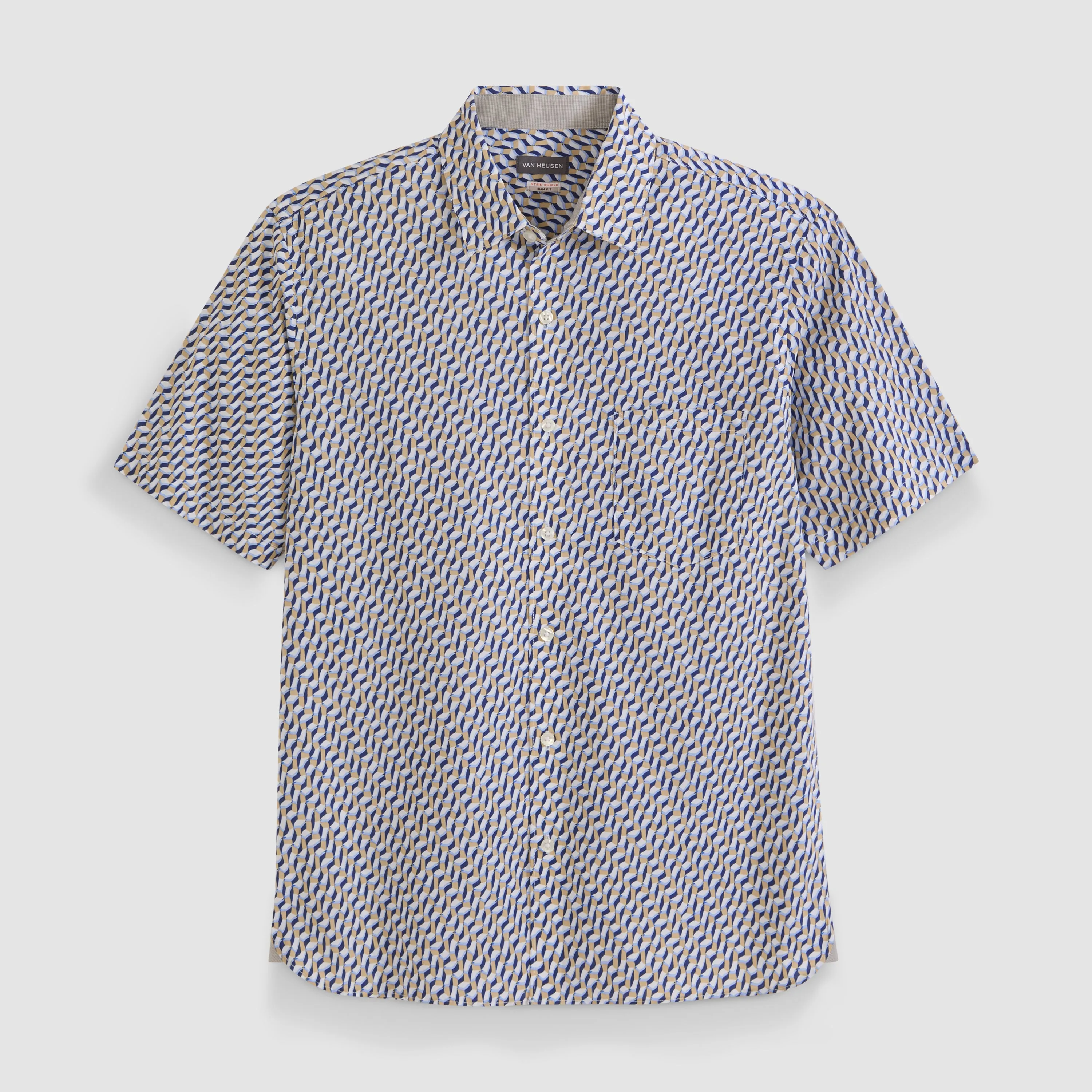 Big & Tall Everyday Defense Stain Shield Printed Short Sleeve Shirt sold by Van Heusen product image thumbnail 5