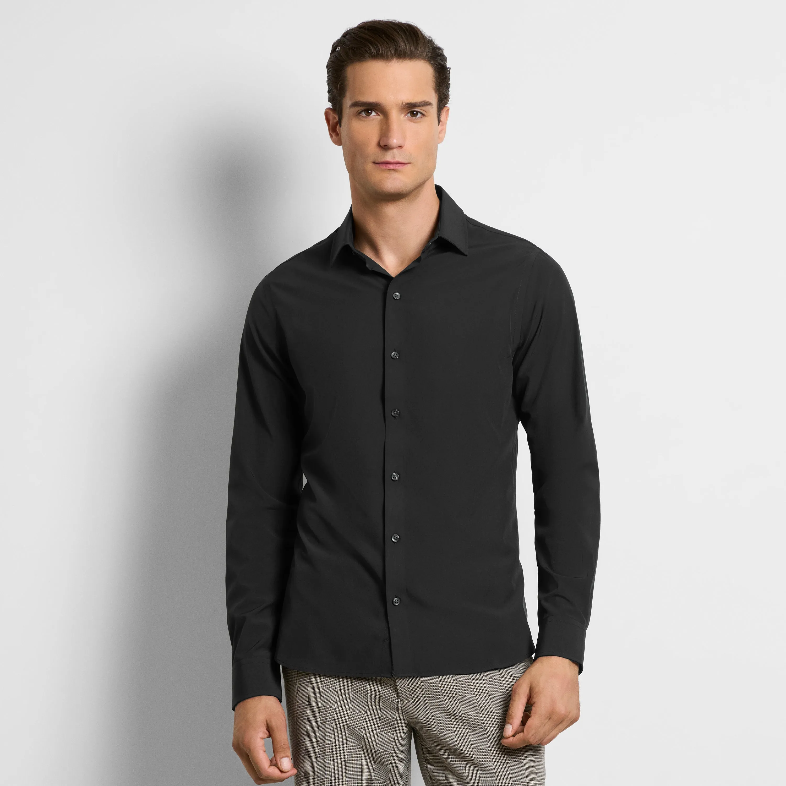 360 Comfort Long Sleeve Button Up Top Solid - Slim Fit sold by Van Heusen