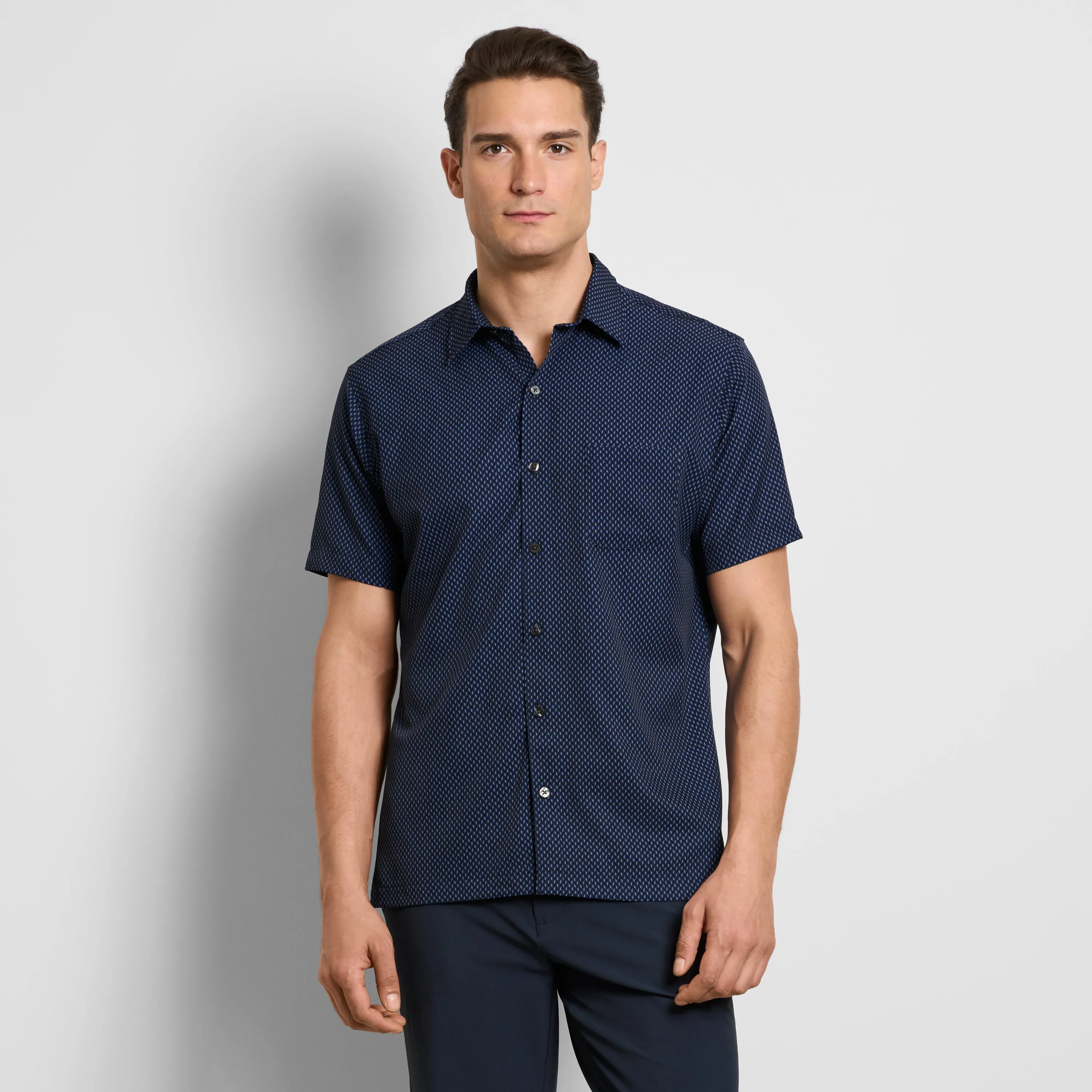 Hydro Wik Short Sleeve Camp Shirt Gate sold by Van Heusen