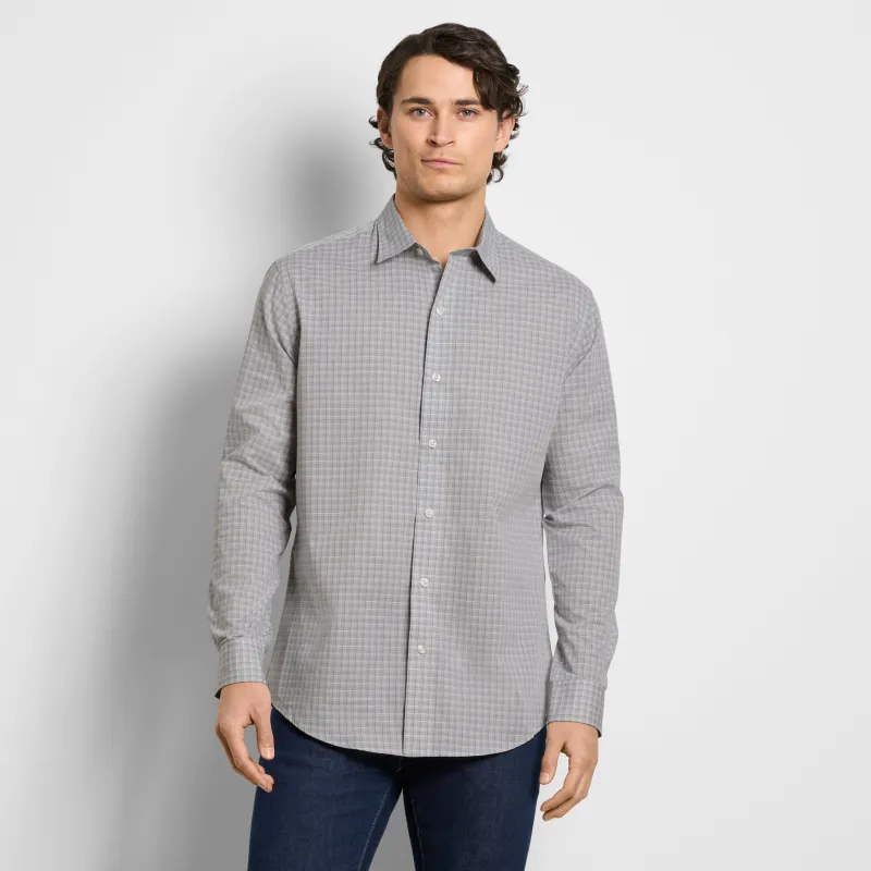 Wrinkle Free Long Sleeve Shirt Mini Plaid made by Van Heusen